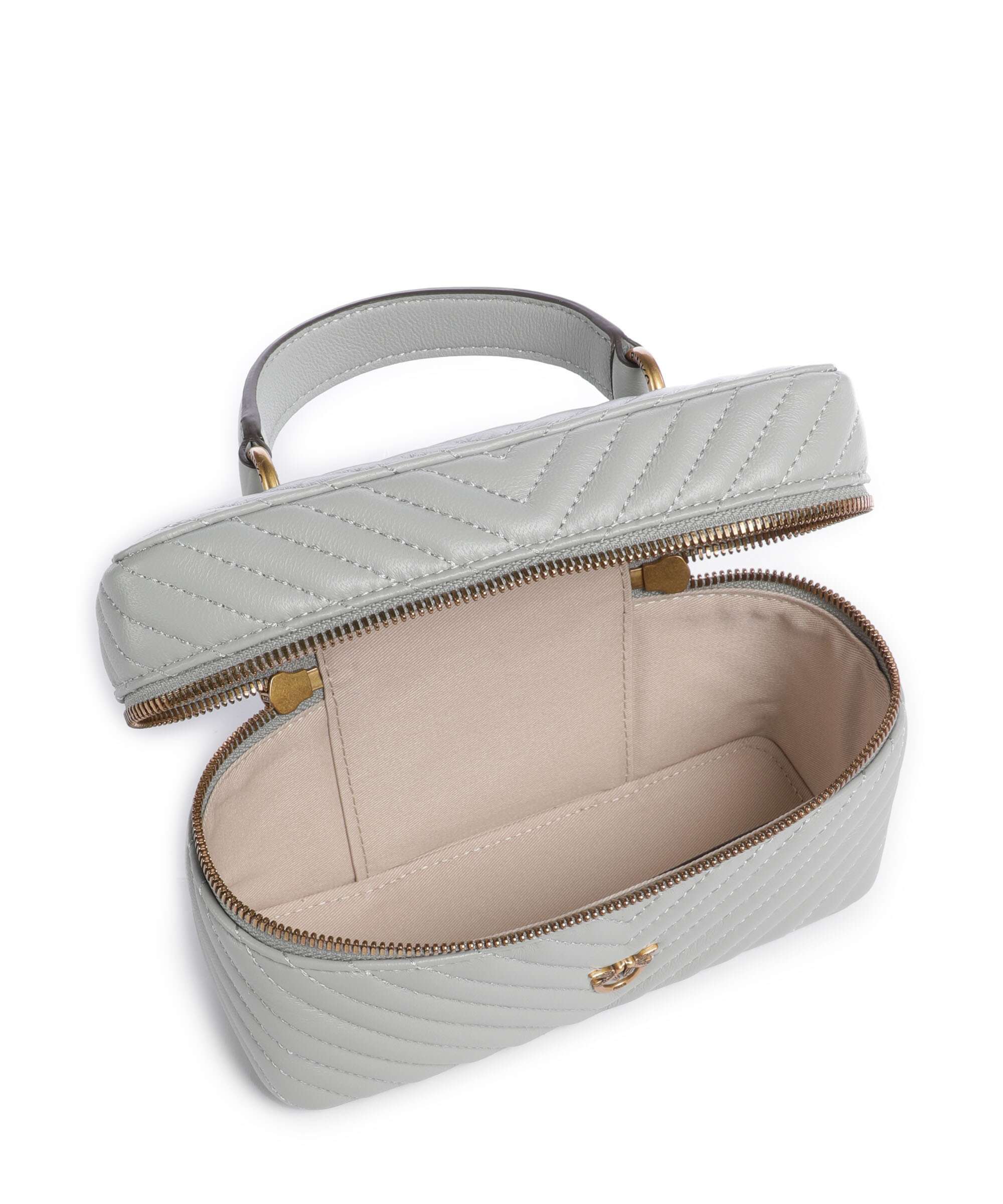 Pinko Vanity Mini Torebka grigio perla/antique gold - Image 6