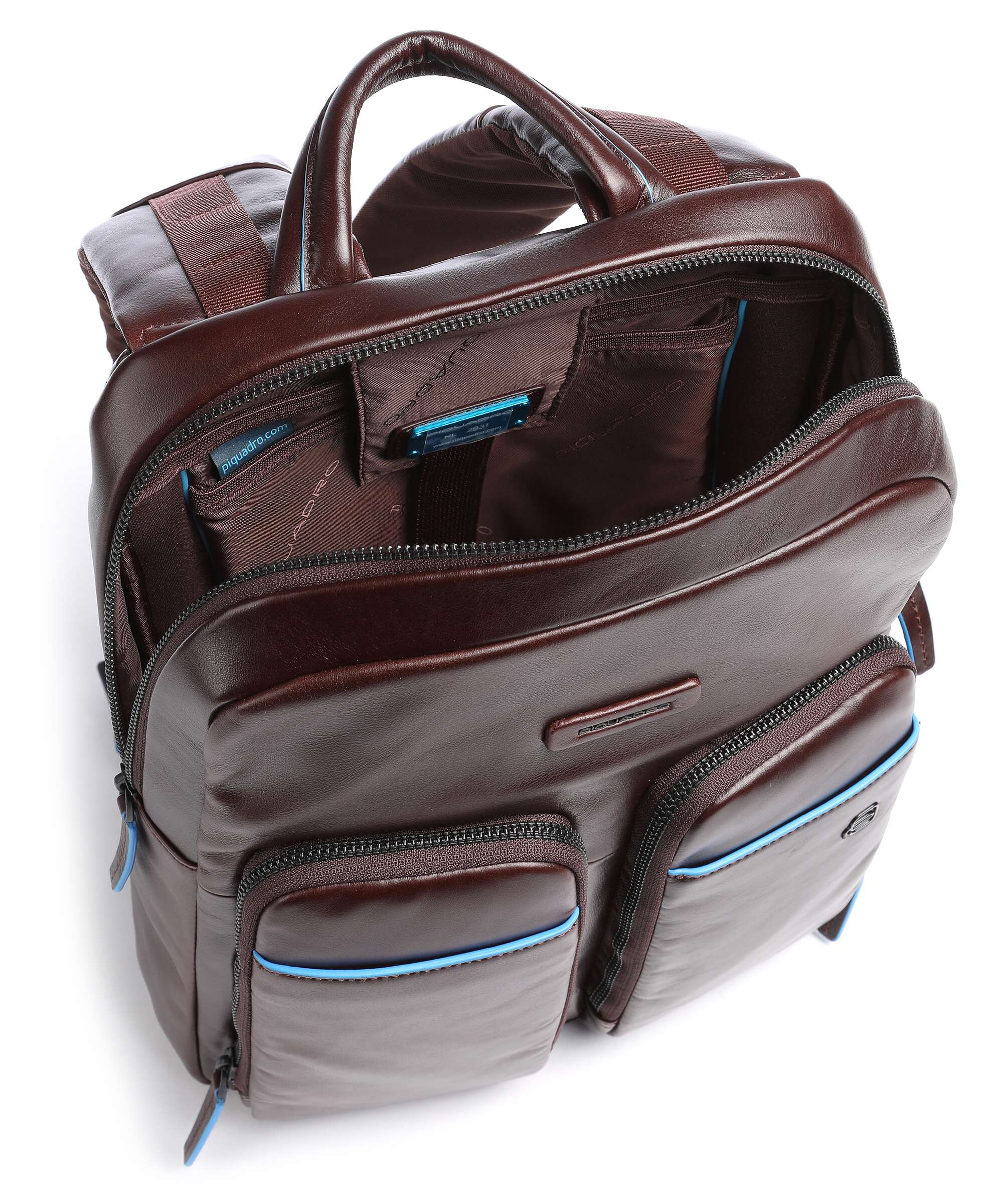 Piquadro Blue Square Revamp Plecak na laptopa mahogany - Image 5