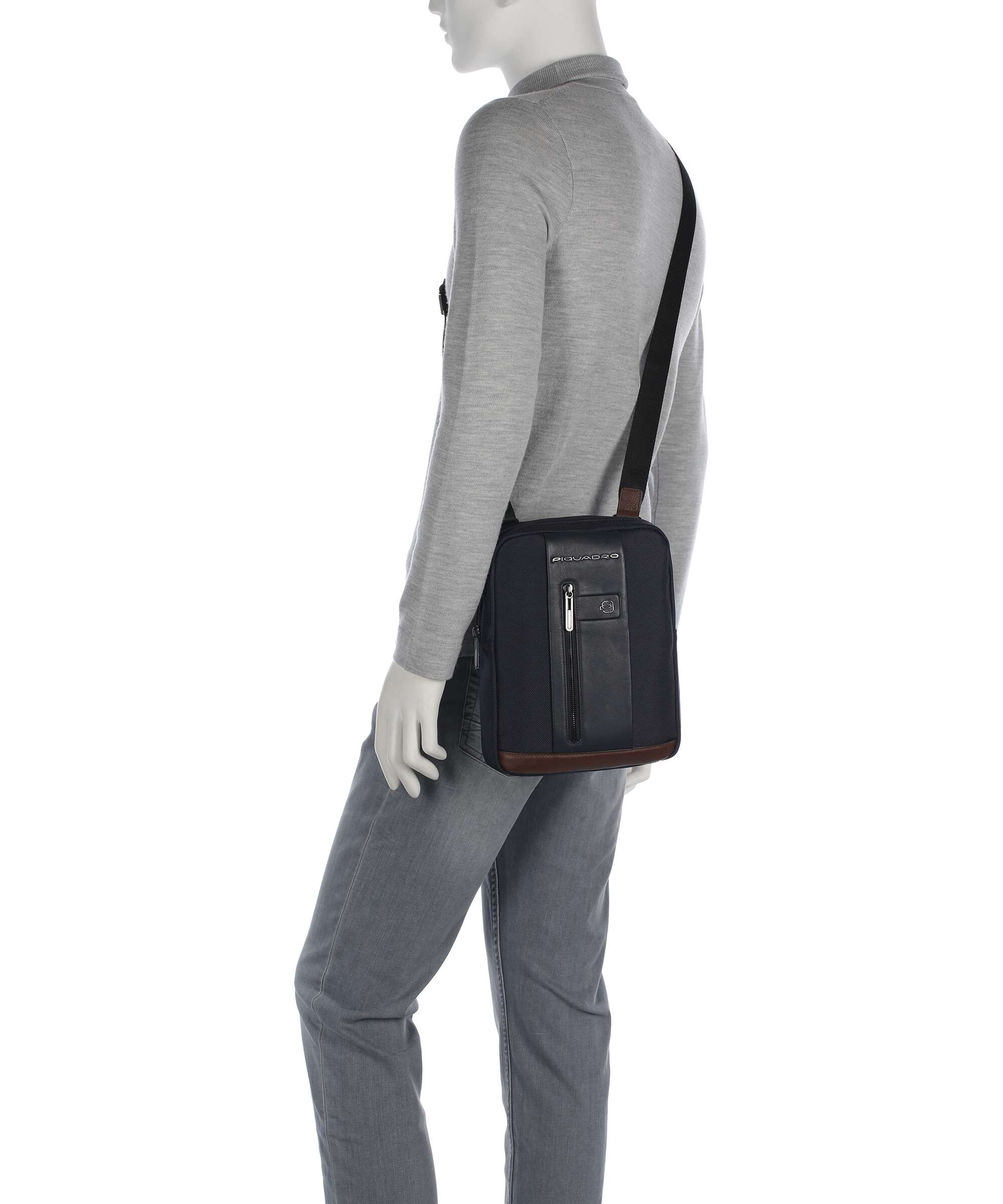 Piquadro Brief 2 Torba przez ramię blue/cognac - Image 3