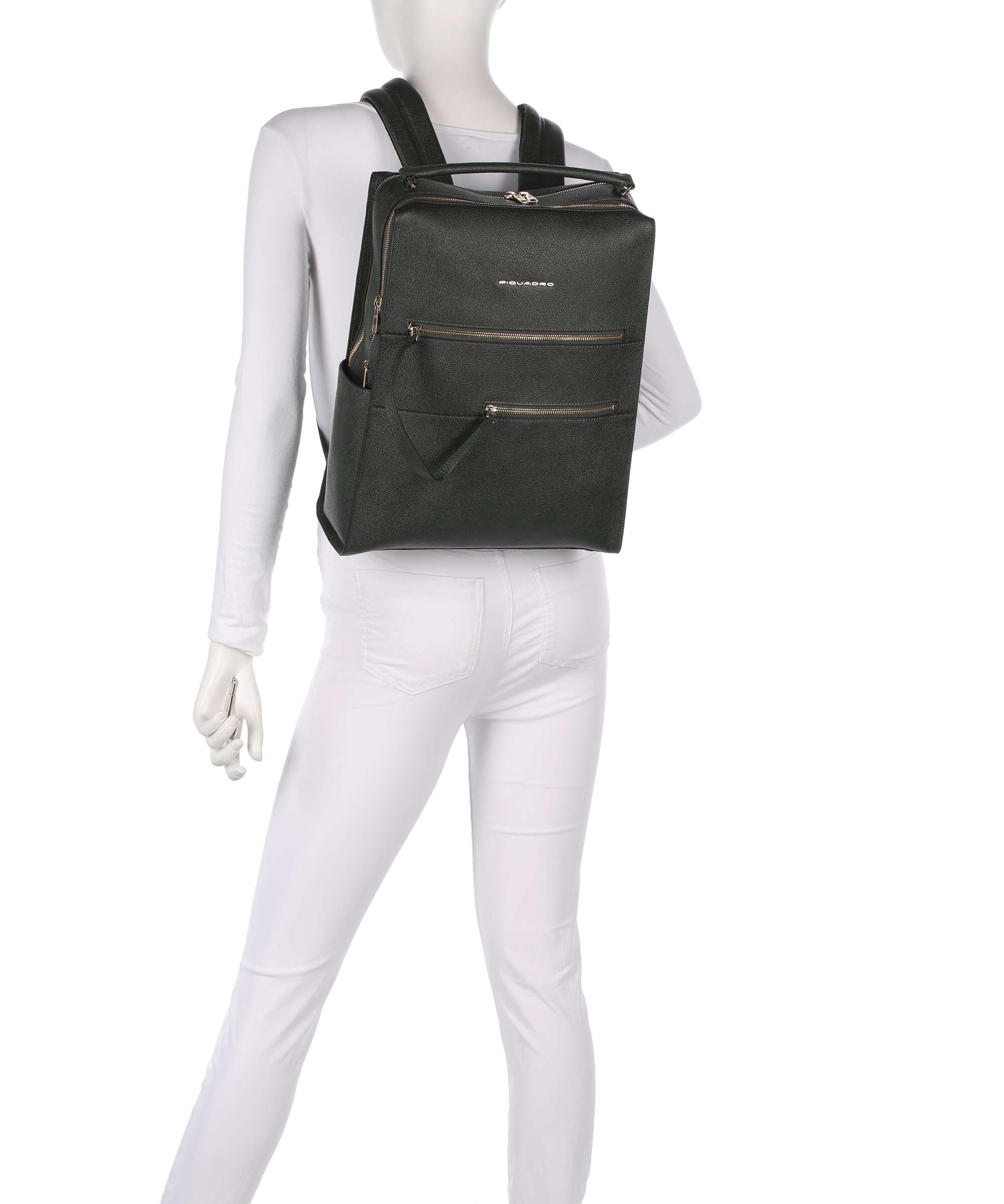 Piquadro W140 Plecak verde - Image 3