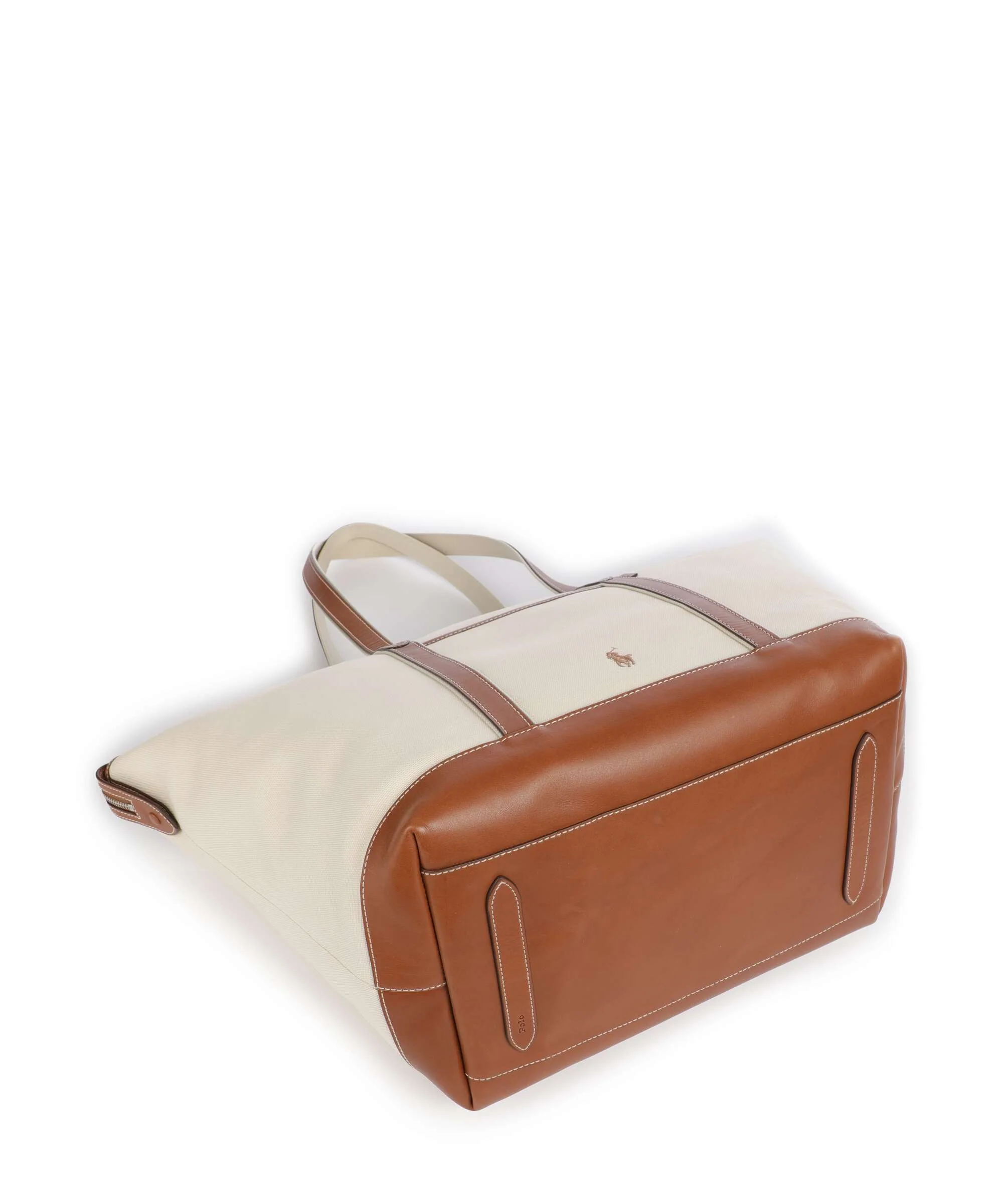 Polo Ralph Lauren Canvas Large Torba na zakupy ecru/cuoio - Image 4