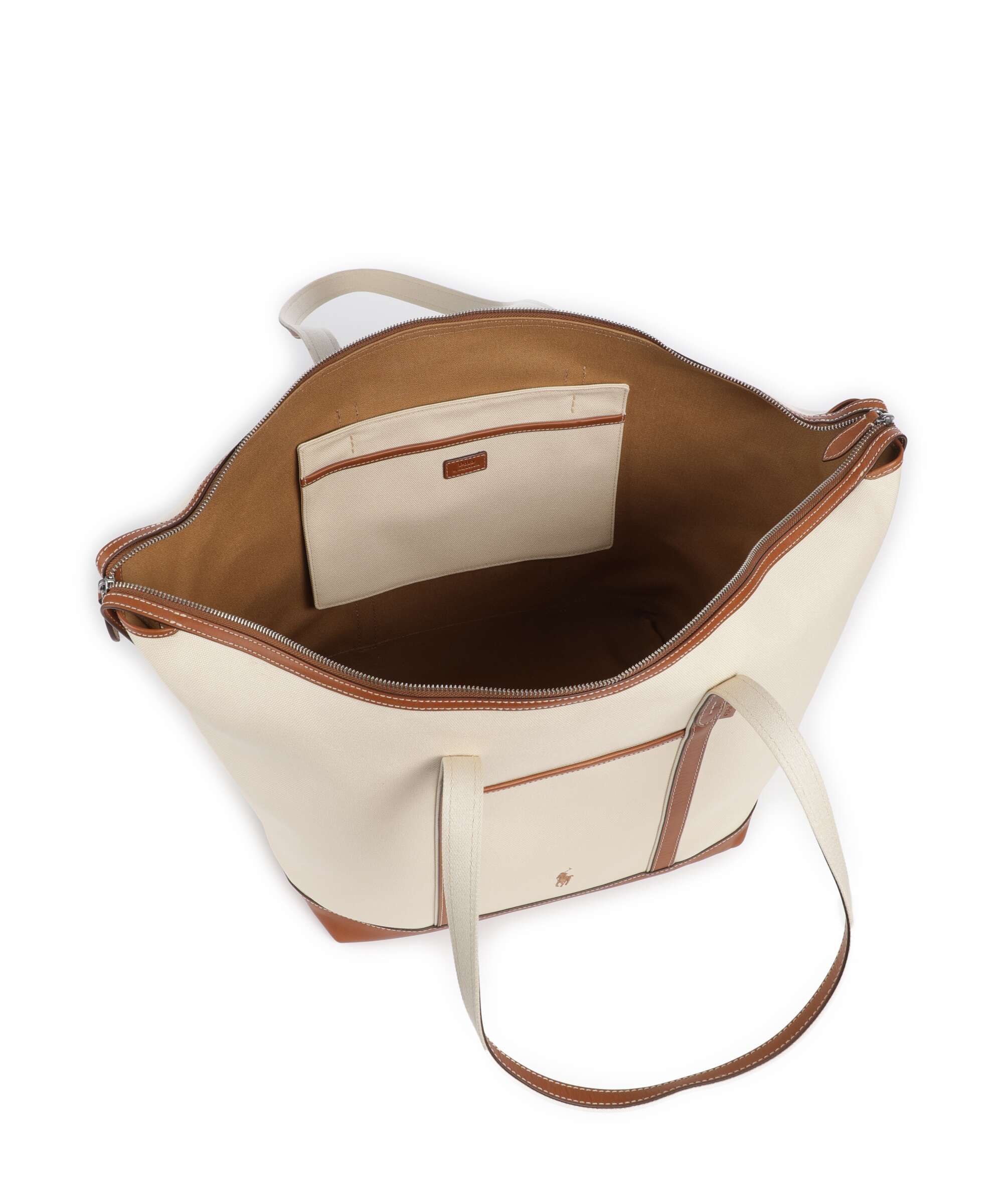 Polo Ralph Lauren Canvas Large Torba na zakupy ecru/cuoio - Image 5