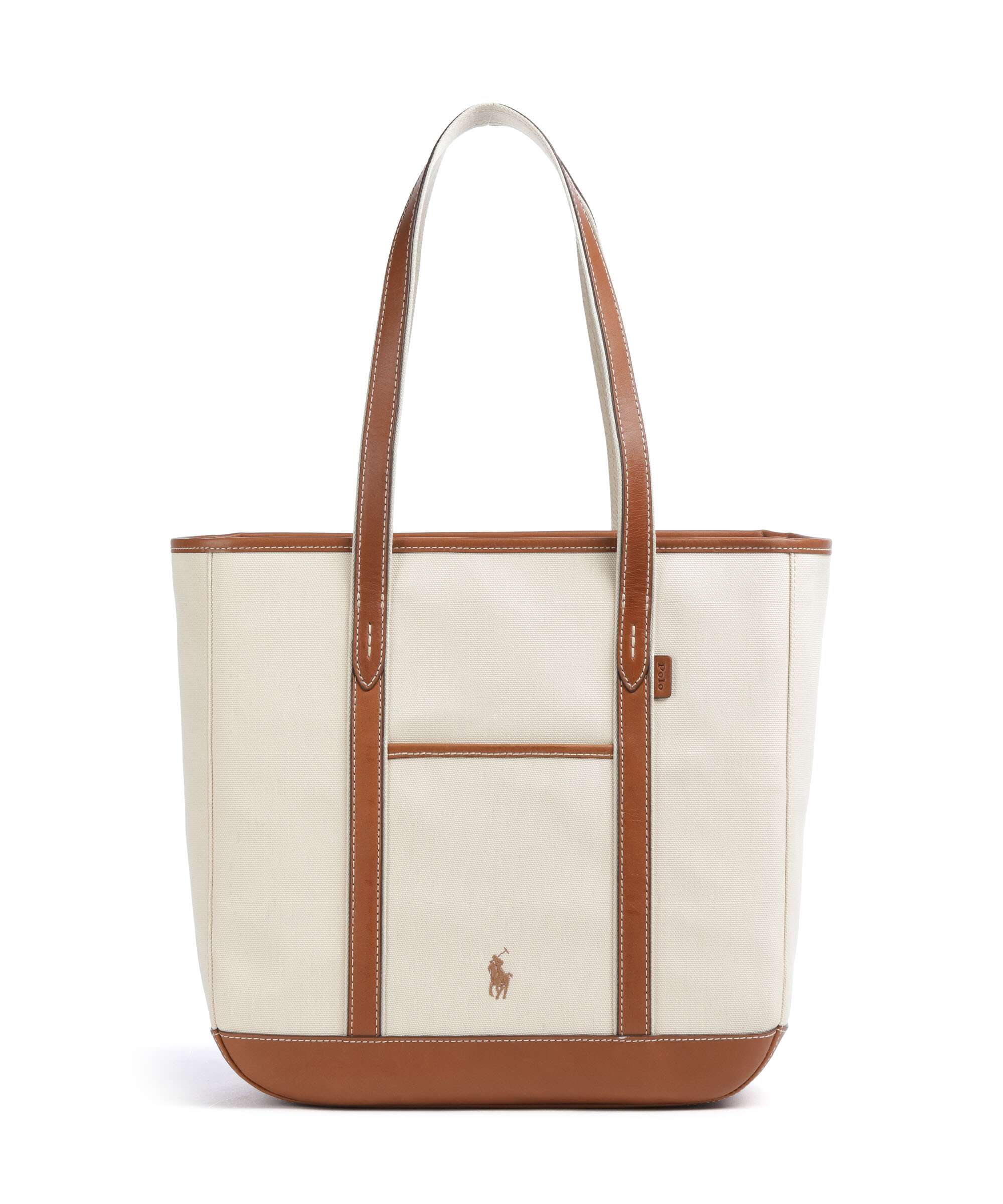 Polo Ralph Lauren Canvas Medium Torba na zakupy ecru/cuoio