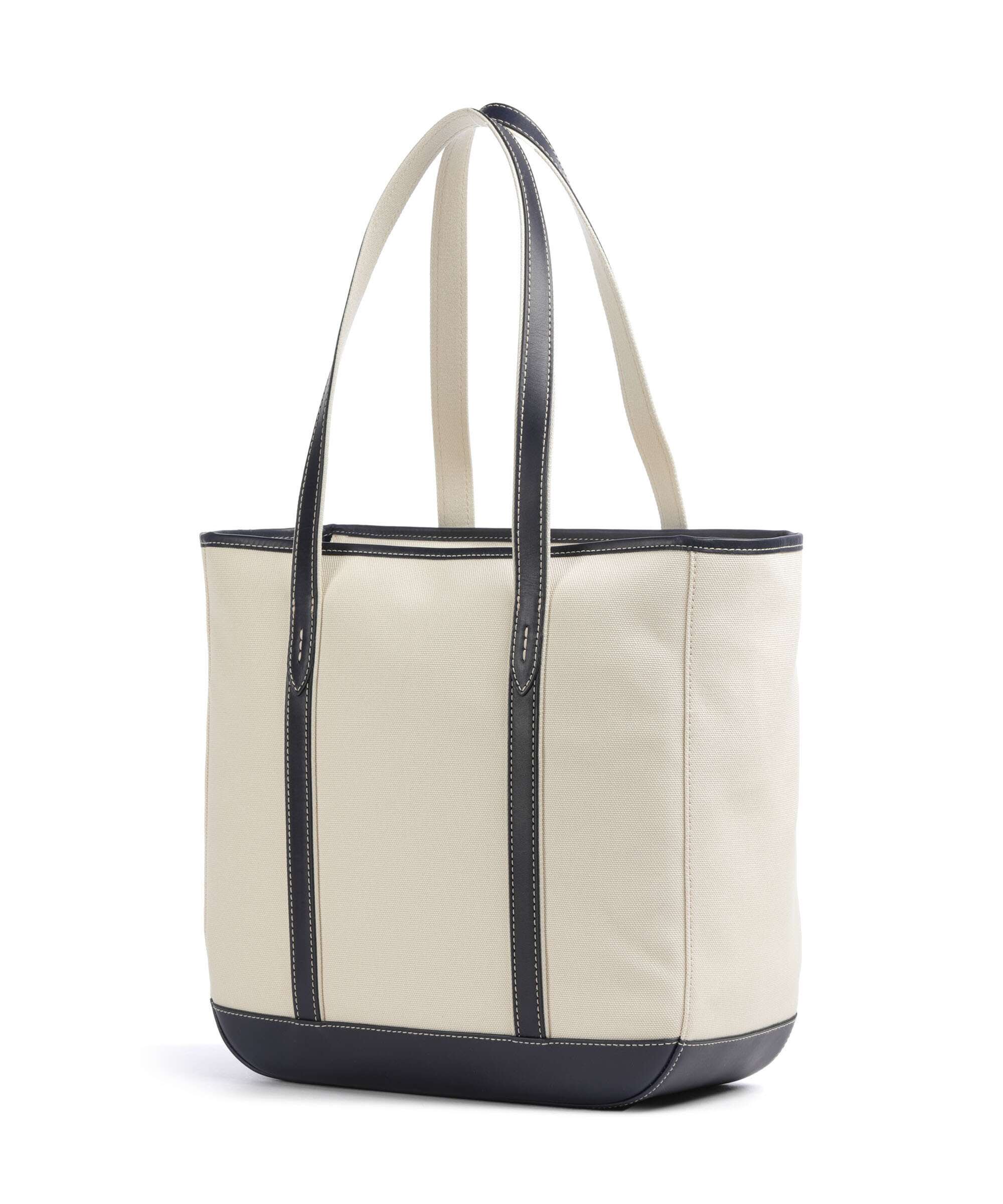 Polo Ralph Lauren Canvas Medium Torba na zakupy ecru/navy - Image 2