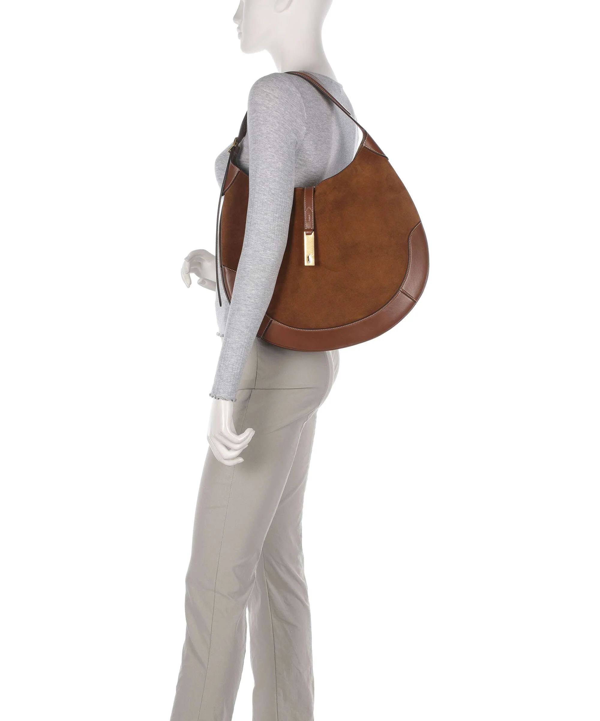 Polo Ralph Lauren ID Collection Medium Torebka worek cinnamon/cuoio - Image 3