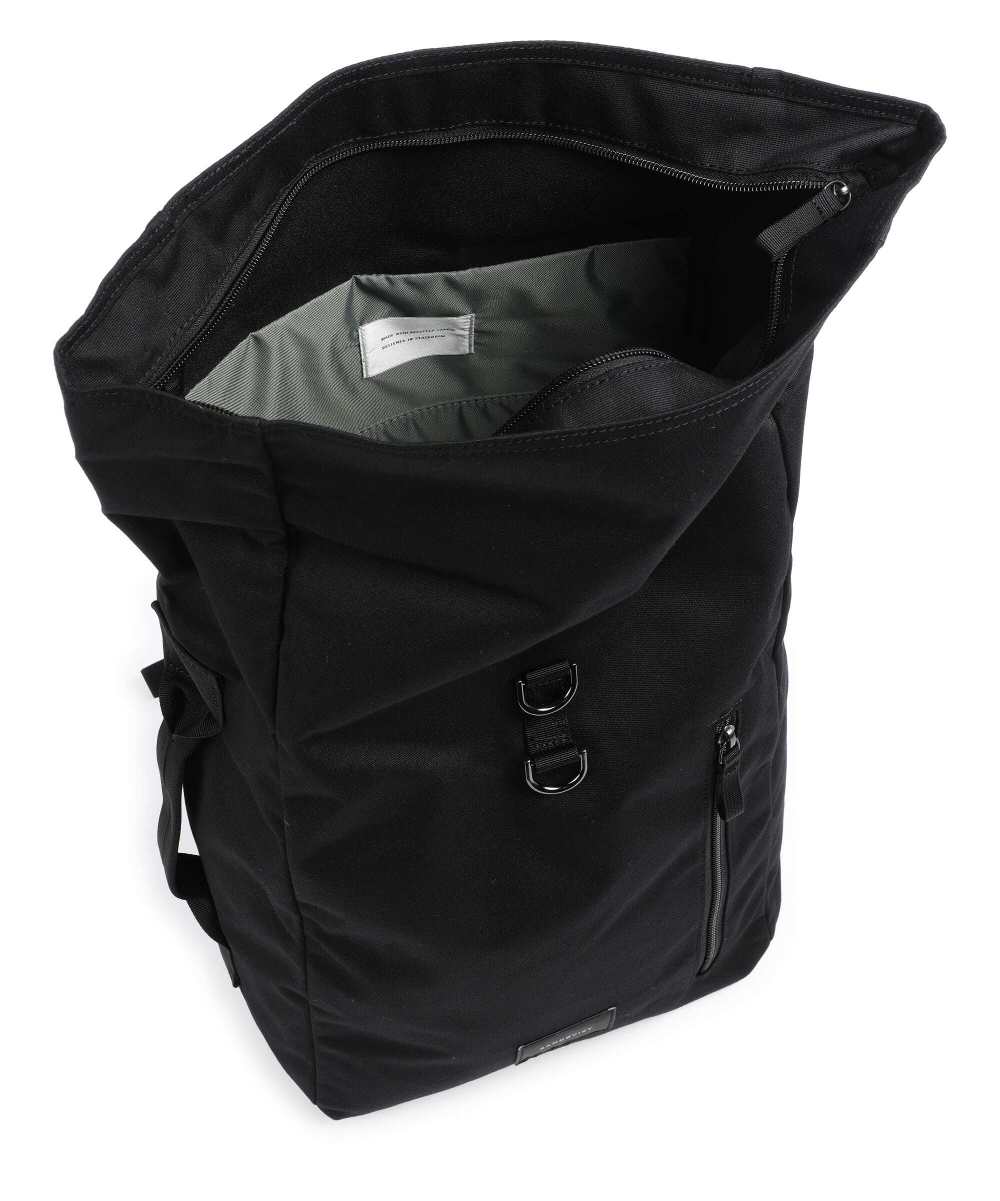 Sandqvist Ground Dante Vegan Plecak z rolowanym zamknięciem black - Image 6
