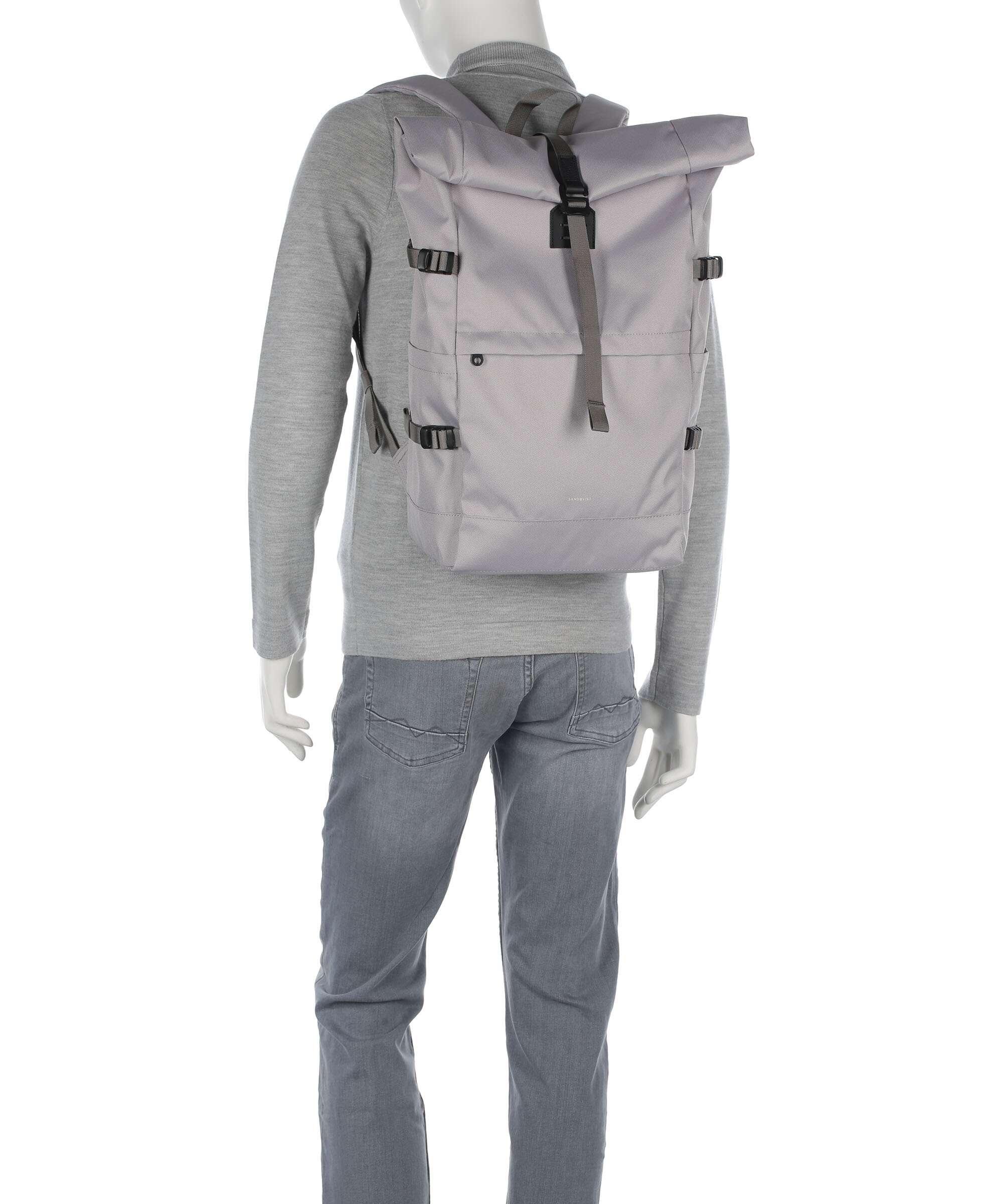 Sandqvist Icon L Plecak z rolowanym zamknięciem light grey - Image 3