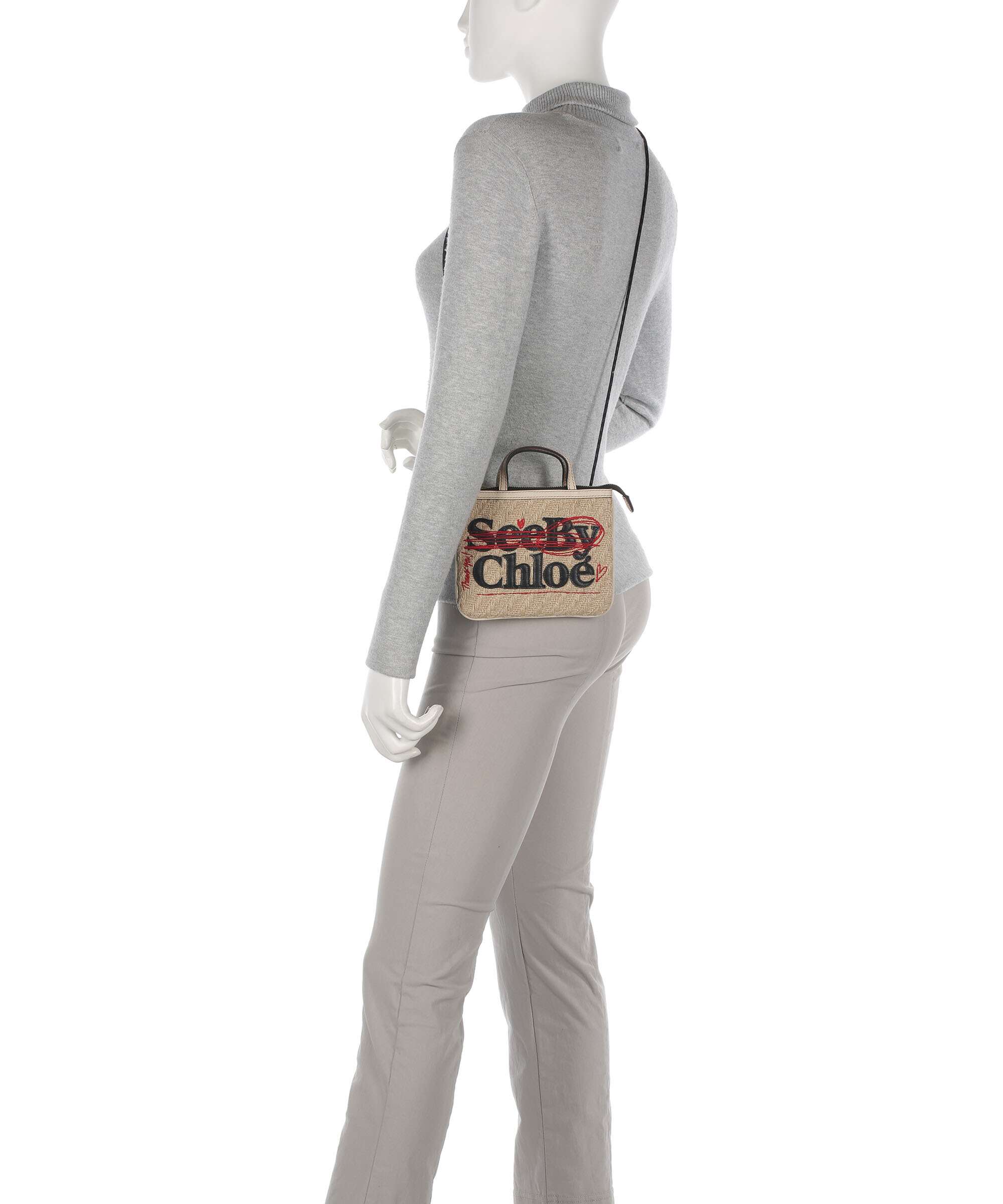 See by Chloé See By Bye Torba przez ramię straw beige - Image 3