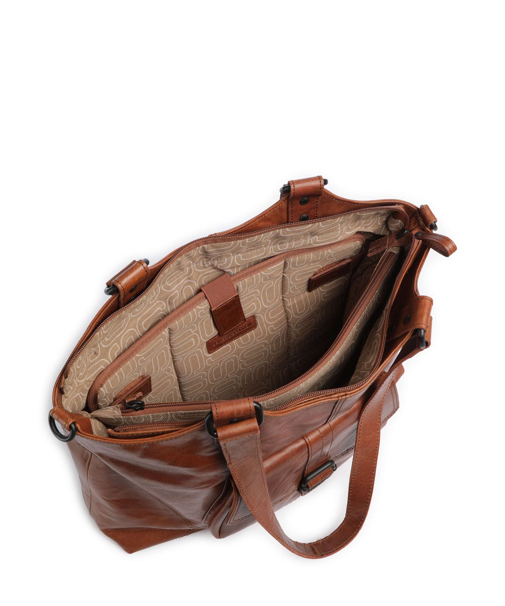 Spikes & Sparrow Bronco Kalynn Torba na zakupy brandy - Image 6