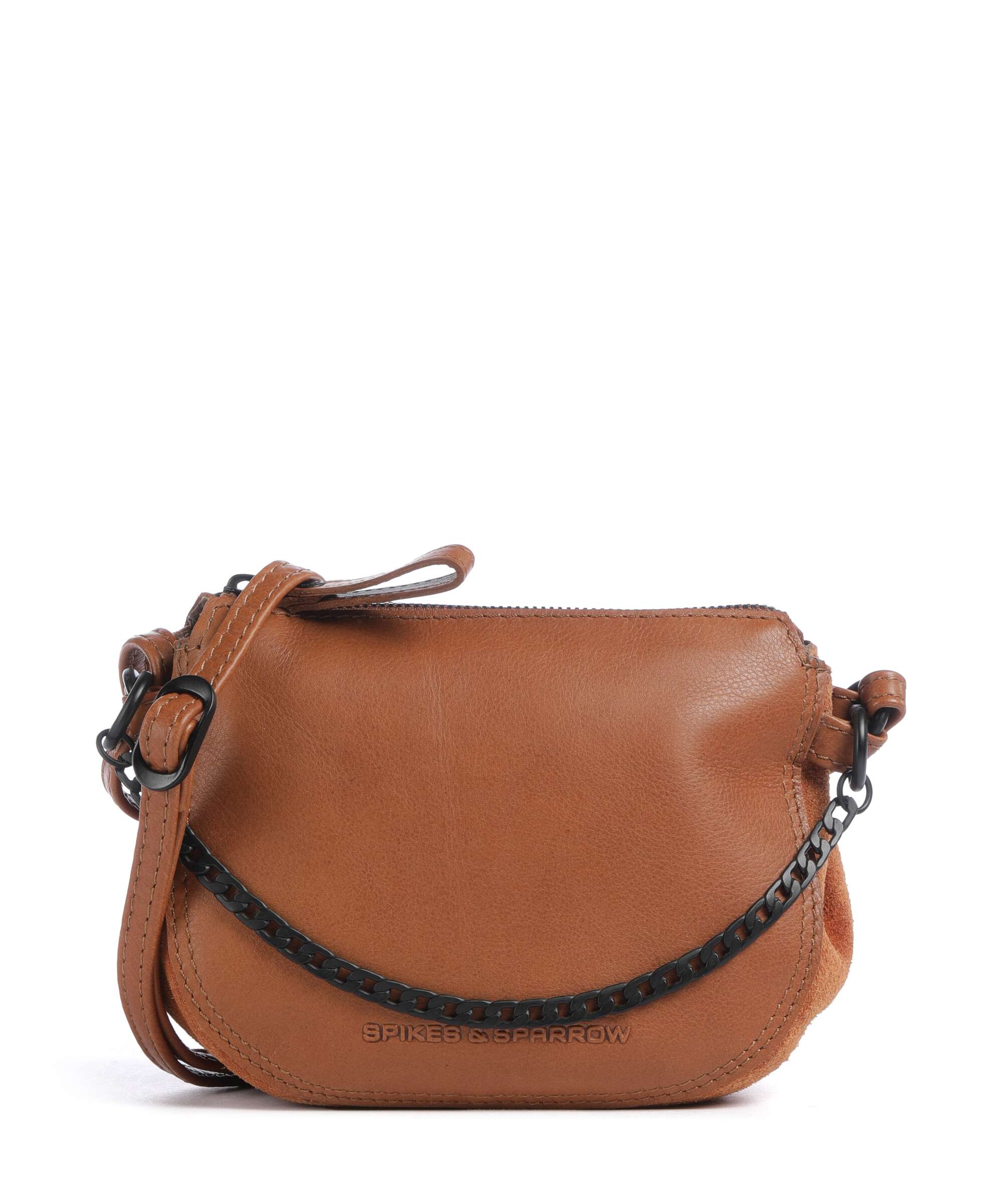 Spikes & Sparrow Suede Mix Delaine Torba przez ramię brandy