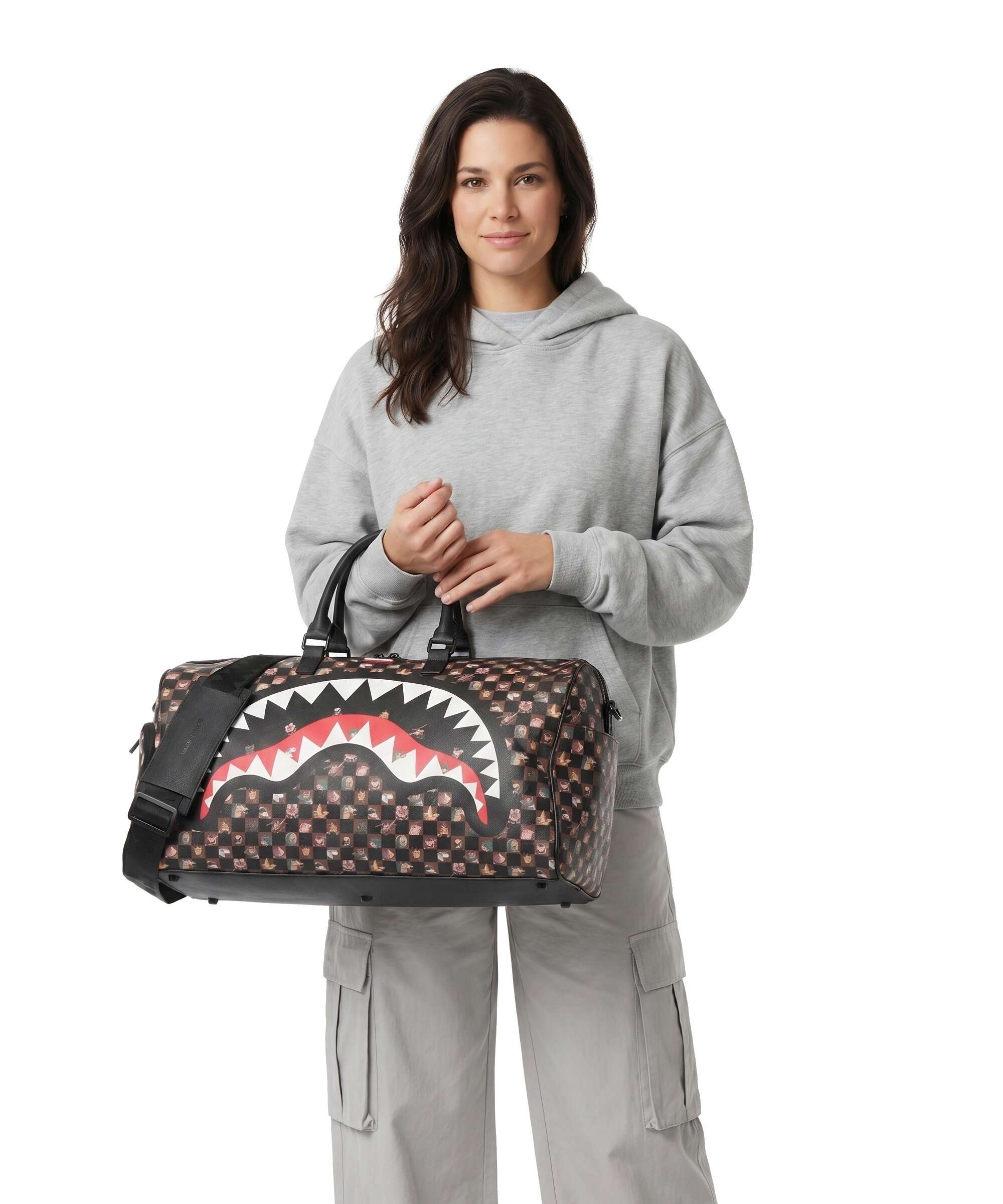 Sprayground Peeking Characters Remix Torba weekendowa brown - Image 3