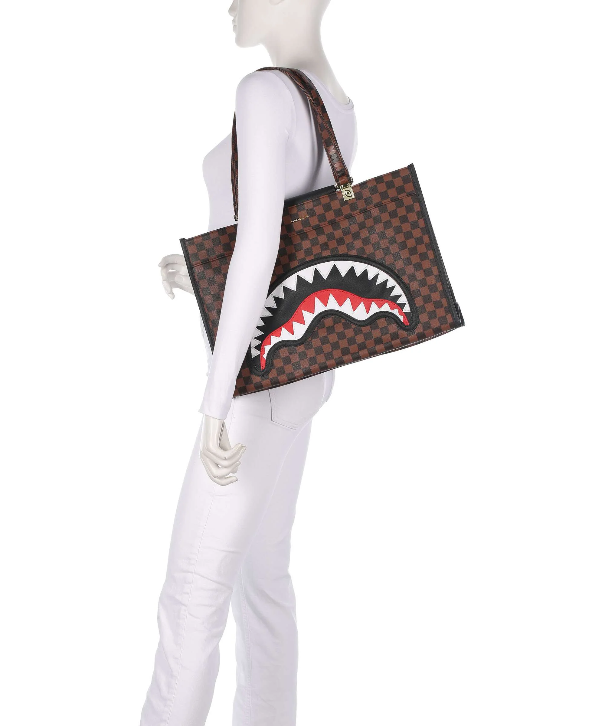 Sprayground Sawtooth Sharks in Paris Torba na zakupy brown - Image 3