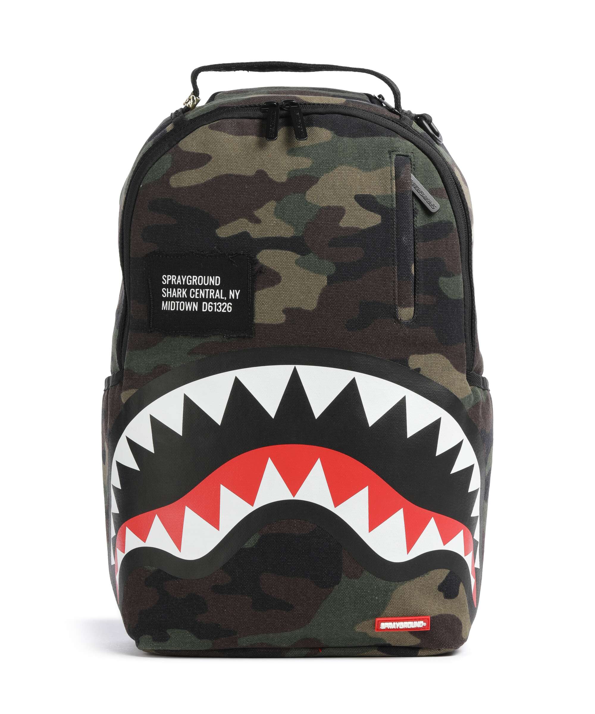 Sprayground Shark Central Camo Plecak green