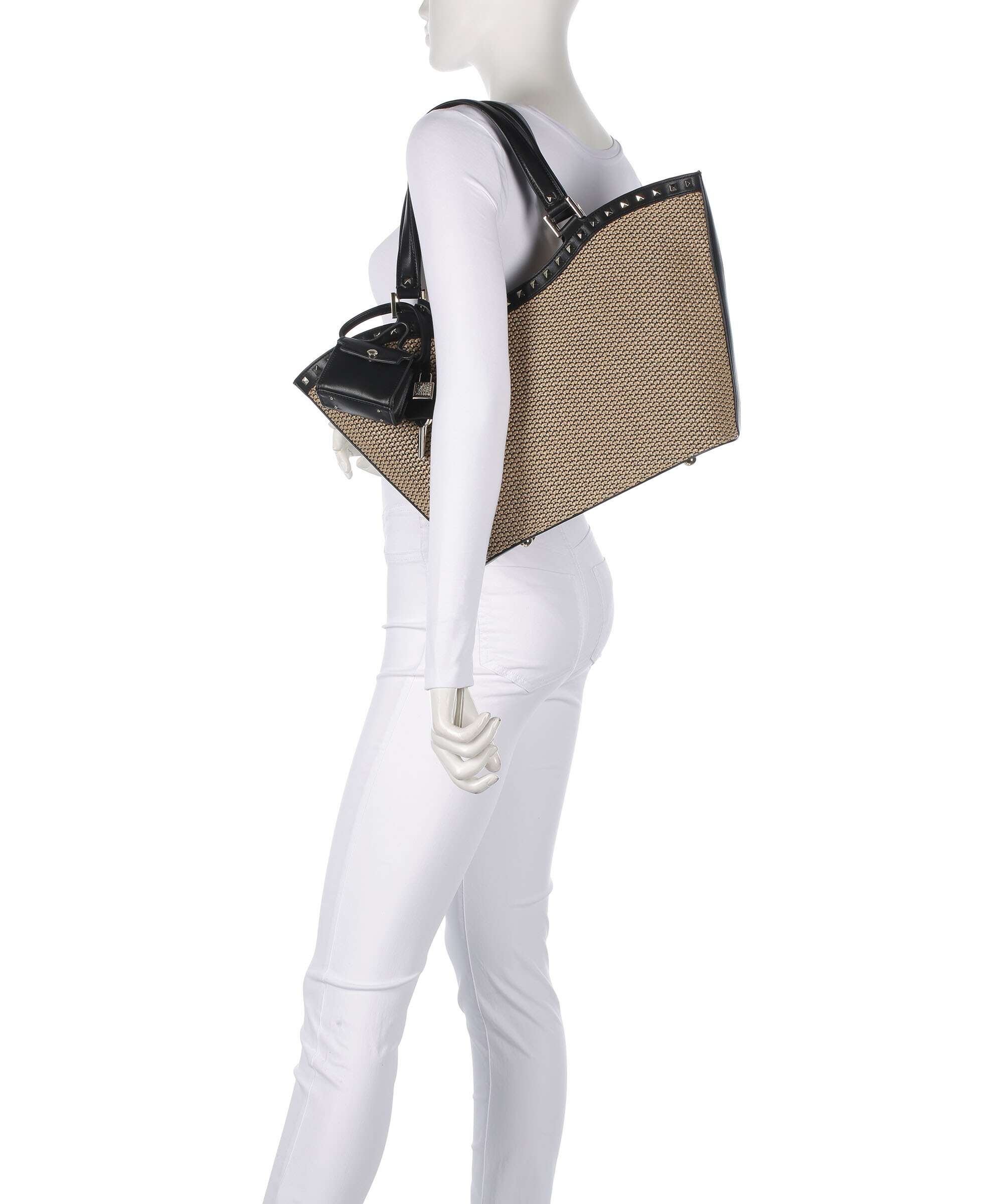 Steve Madden BAGULLA Torba na zakupy black/natural - Image 3