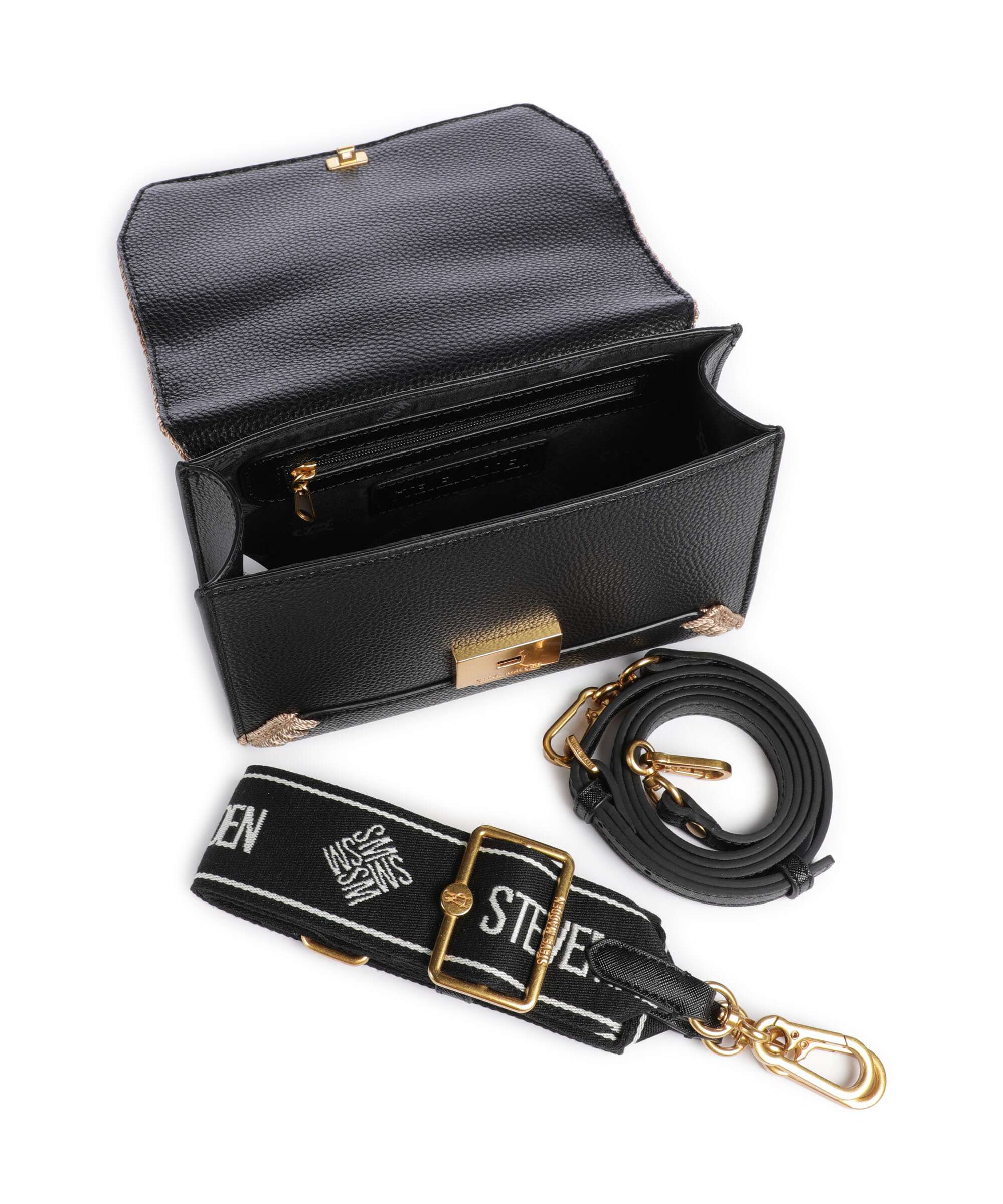 Steve Madden BARCLAY Torebka black/gold - Image 6