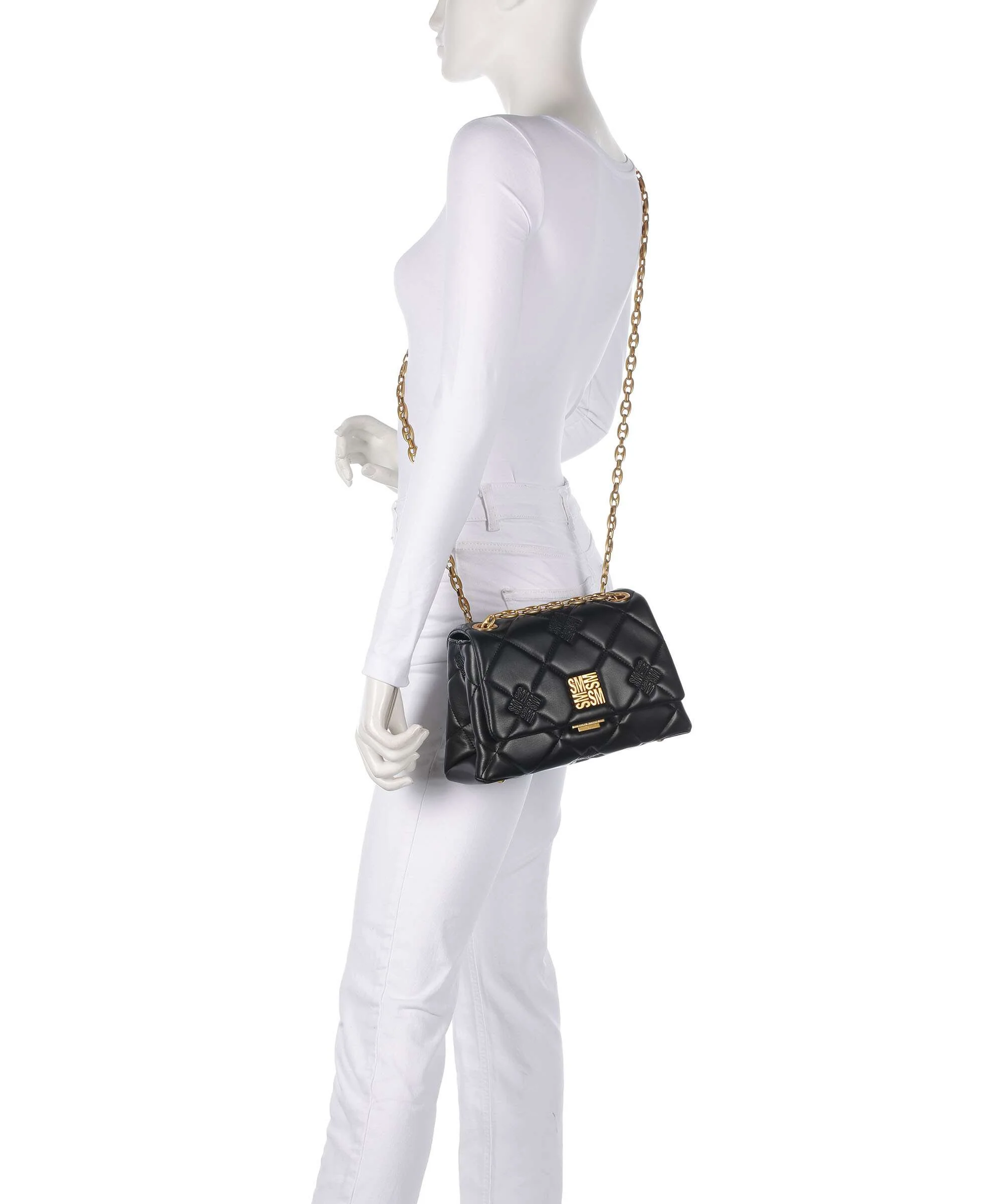 Steve Madden BLANCH Torba na ramię black/gold - Image 3