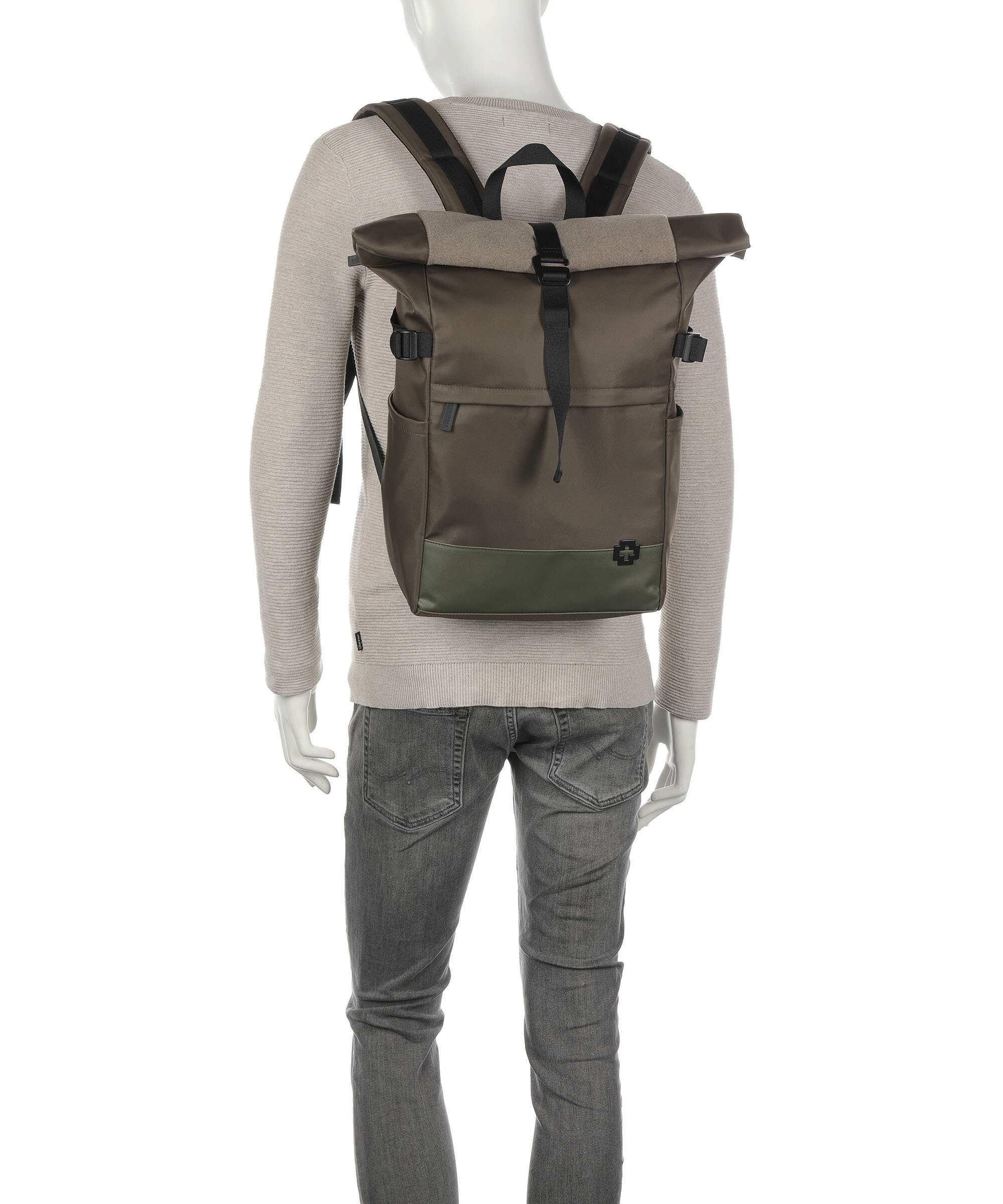 Strellson Rolltop Canada Water Plecak z rolowanym zamknięciem khaki - Image 3