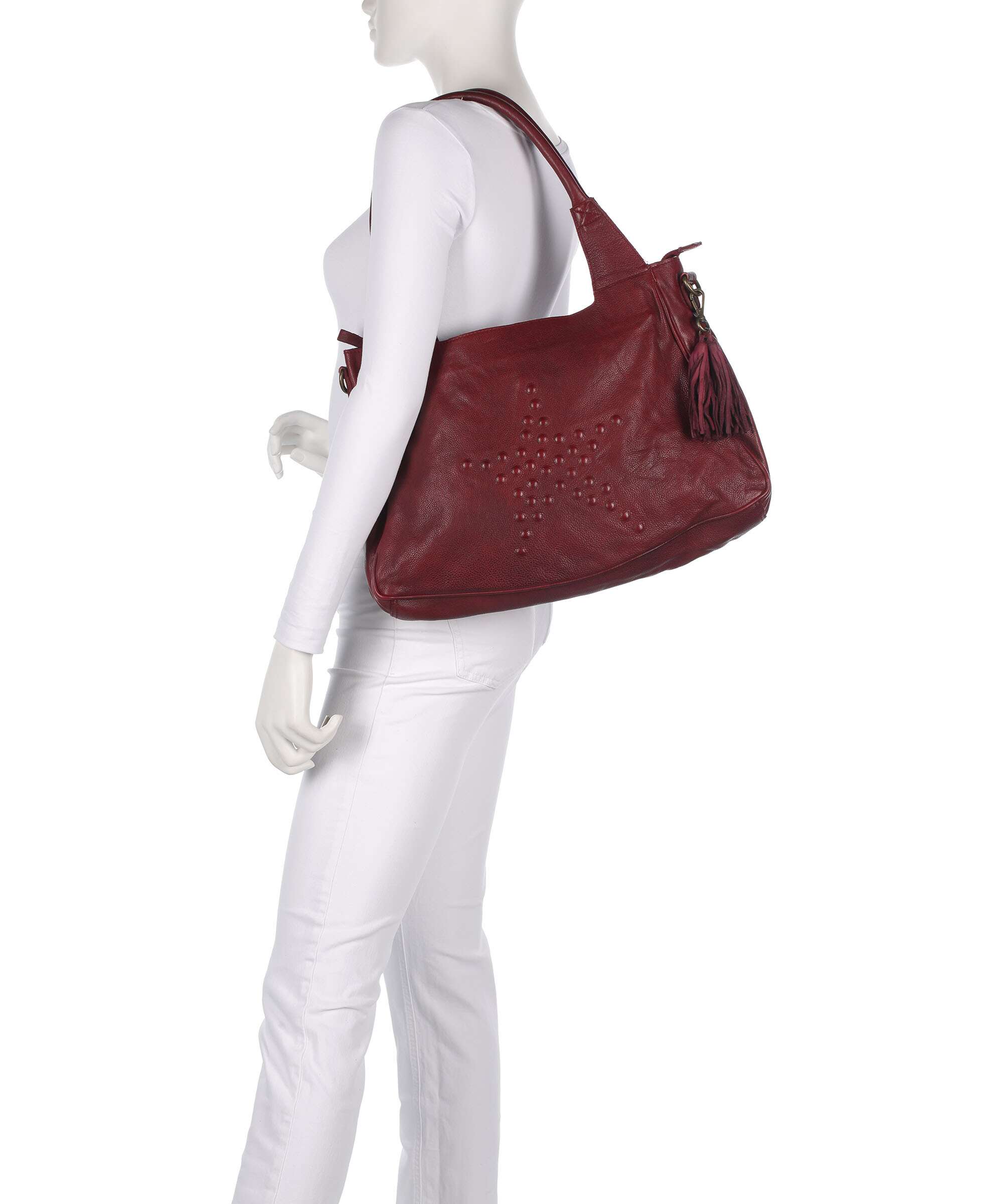 Taschendieb Wien Sternbergstrasse 2 Torba na zakupy red burgundy - Image 3