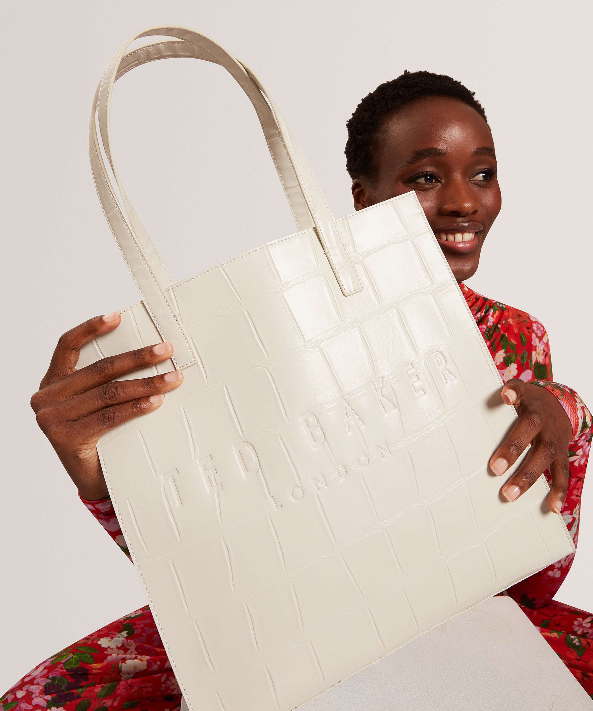 Ted Baker Croccon Torba na zakupy ivory - Image 3
