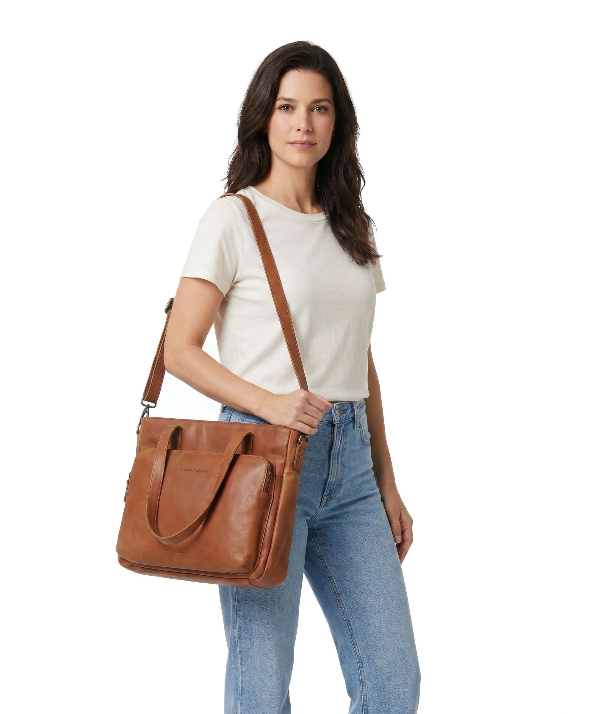 The Chesterfield Brand Cow Wax Pull Up Alicante Torba na zakupy cognac - Image 3