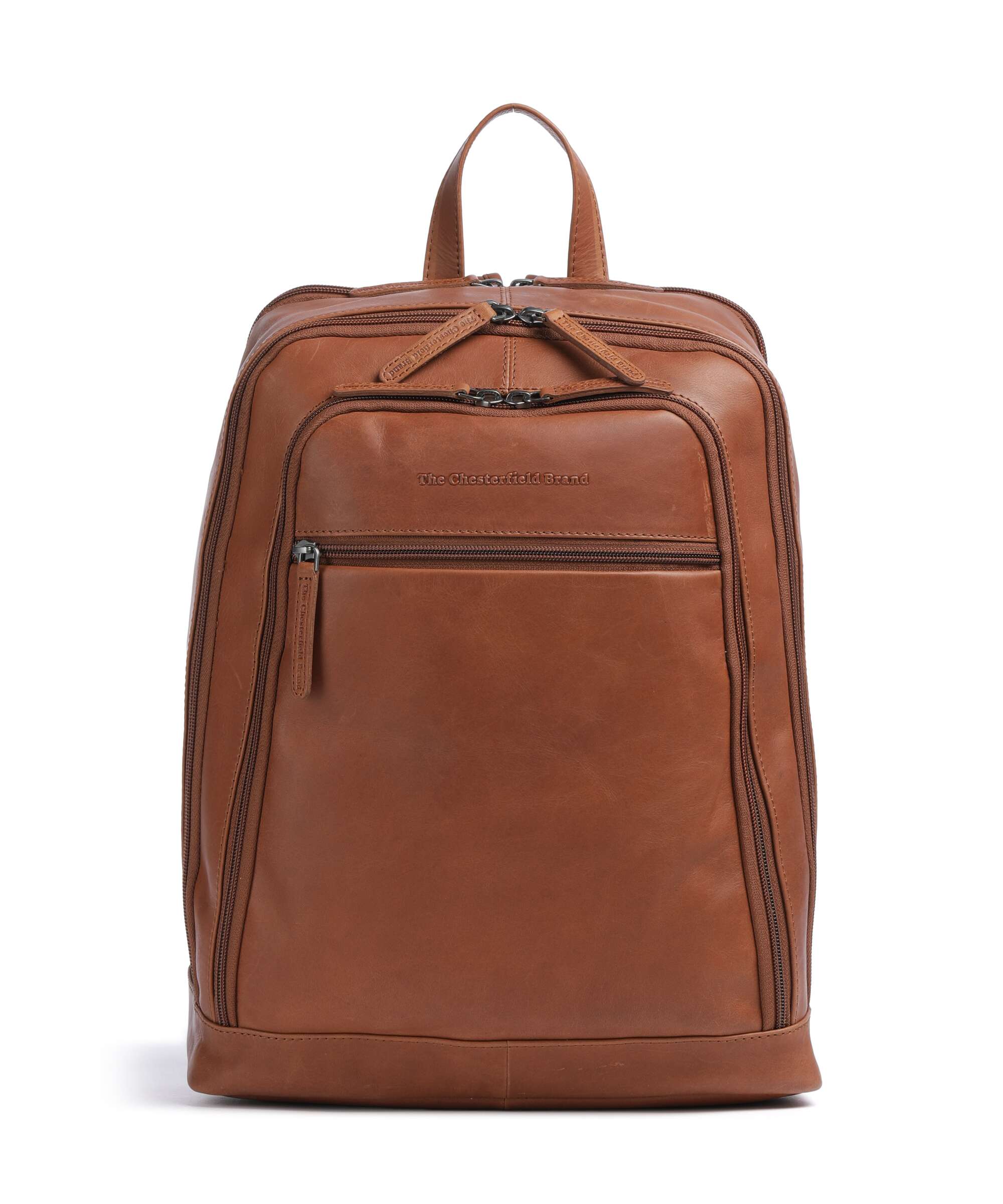 The Chesterfield Brand Cow Wax Pull Up Detroit Plecak cognac