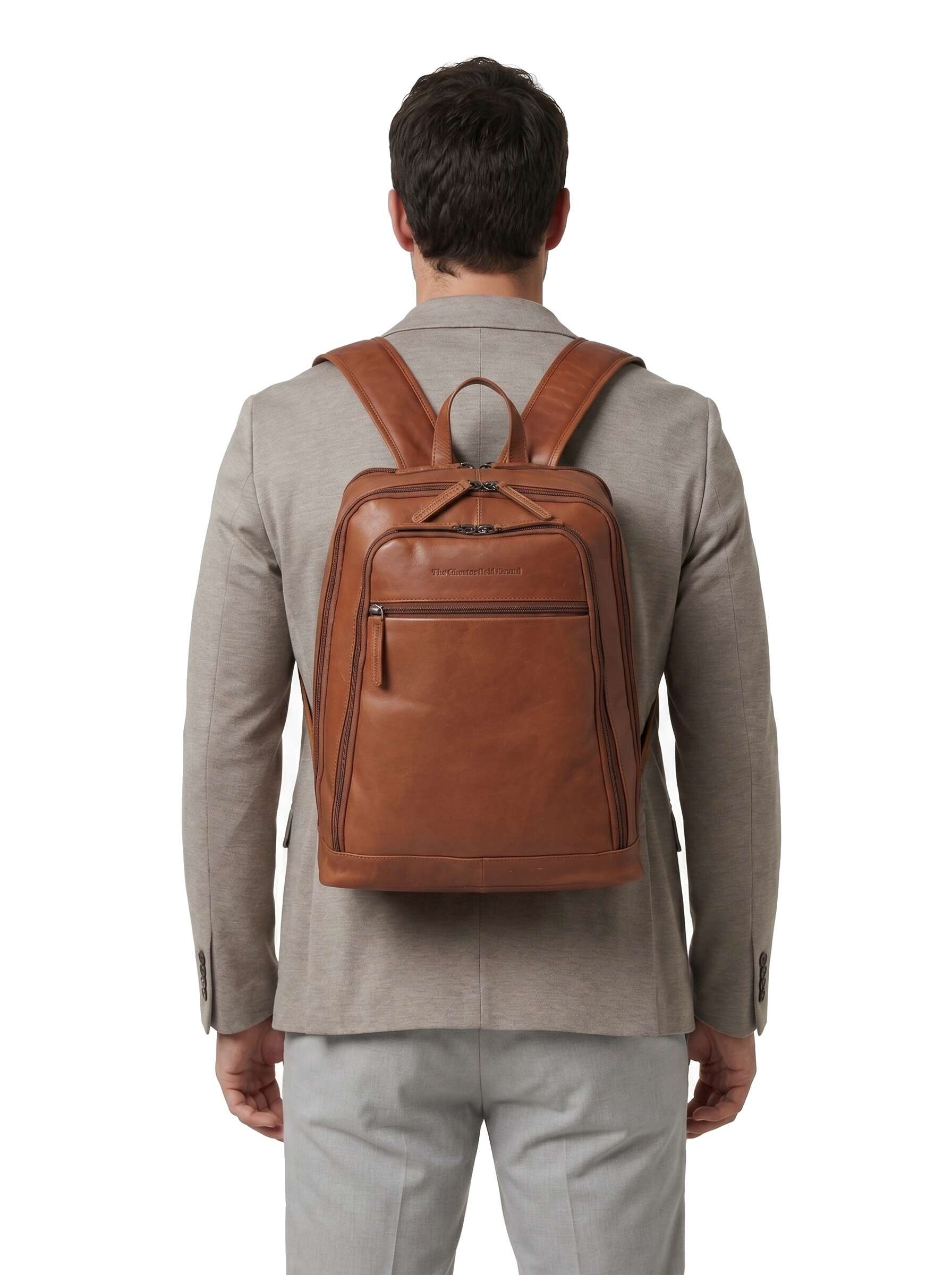 The Chesterfield Brand Cow Wax Pull Up Detroit Plecak cognac - Image 4