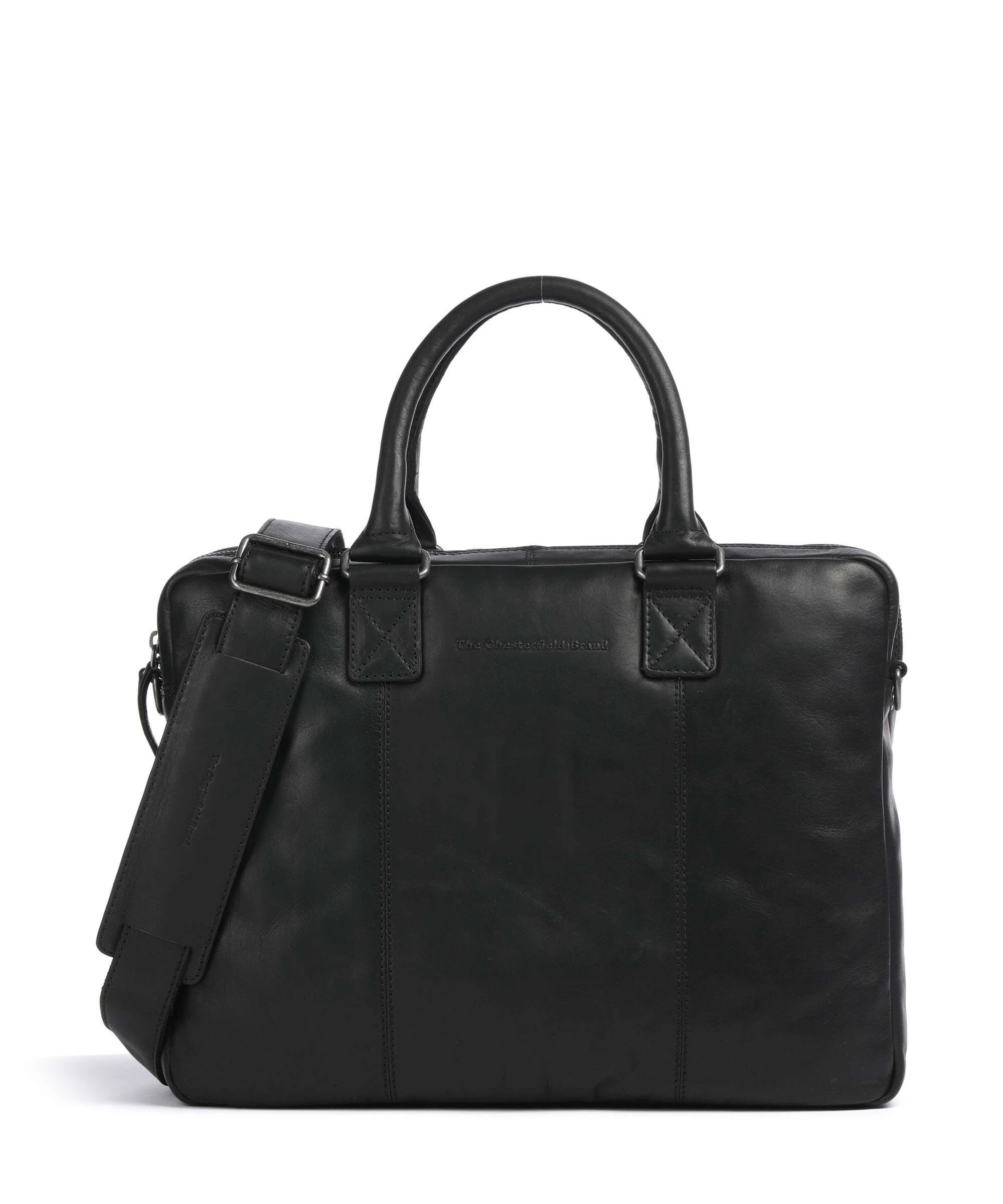 The Chesterfield Brand Cow Wax Pull Up Fabian Aktówka black