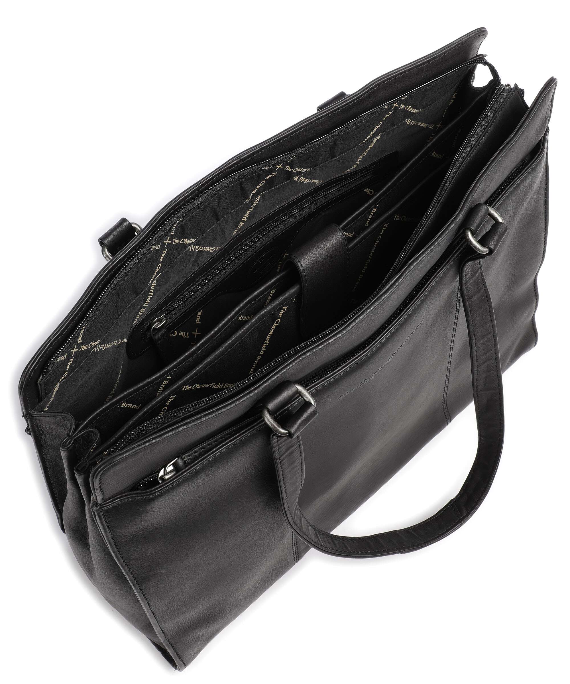 The Chesterfield Brand Cow Wax Pull Up Fidenza Torba na zakupy black - Image 5