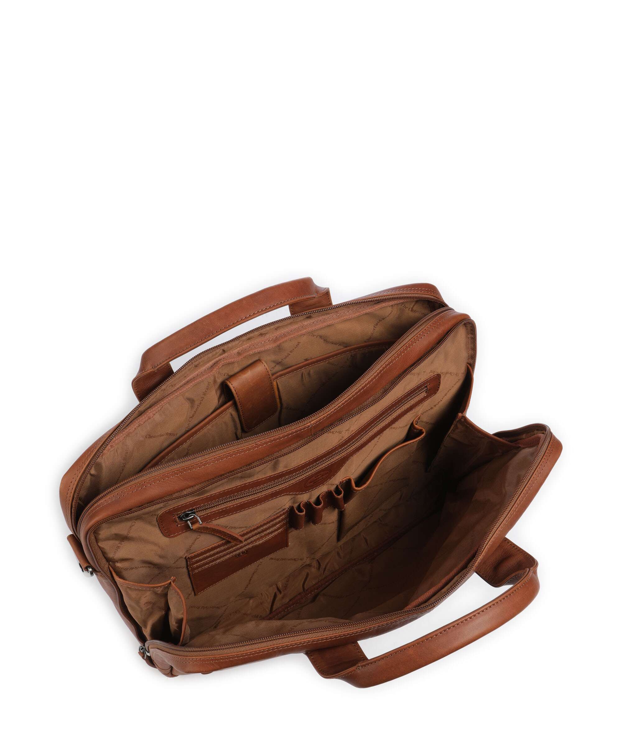 The Chesterfield Brand Cow Wax Pull Up Frazer Aktówka cognac - Image 6