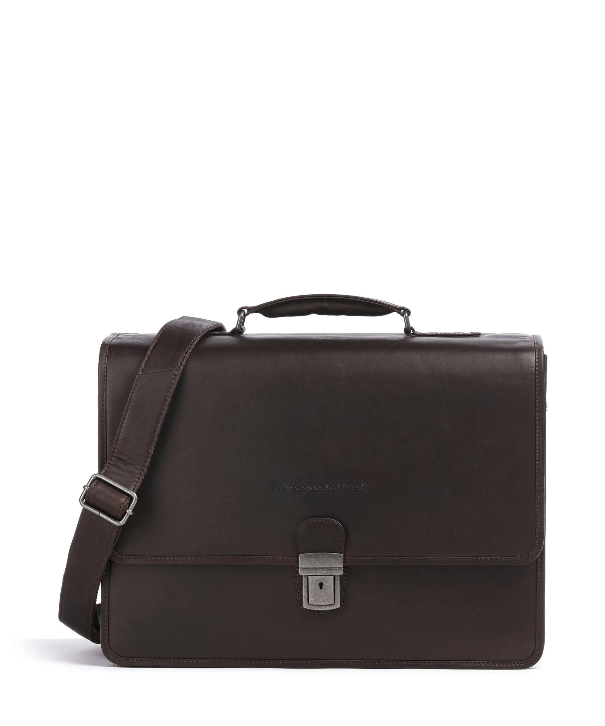 The Chesterfield Brand Cow Wax Pull Up Glenwood Aktówka brown
