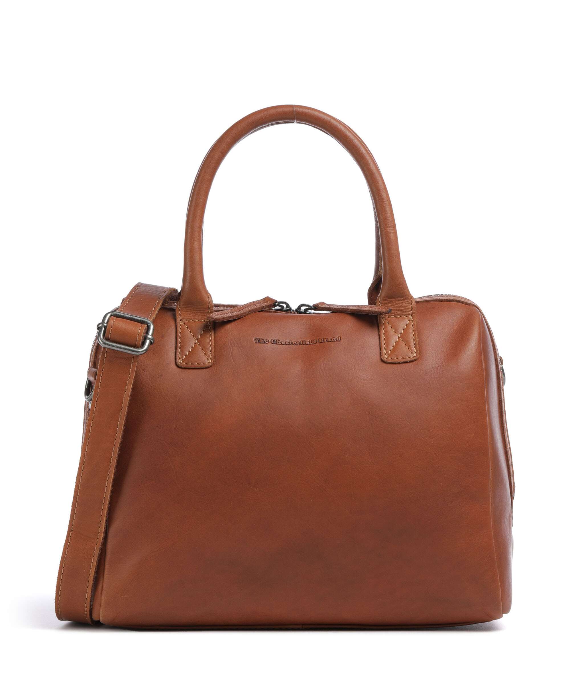 The Chesterfield Brand Cow Wax Pull Up Langton Torebka cognac