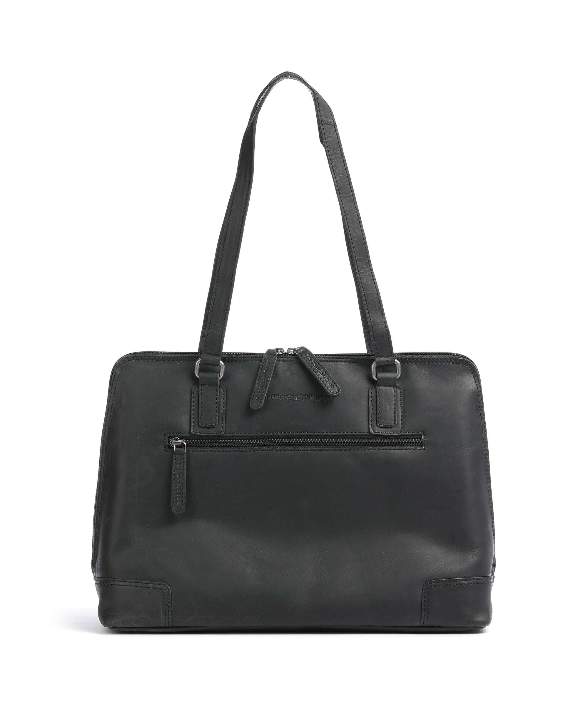 The Chesterfield Brand Cow Wax Pull Up Lugano Torba na zakupy black