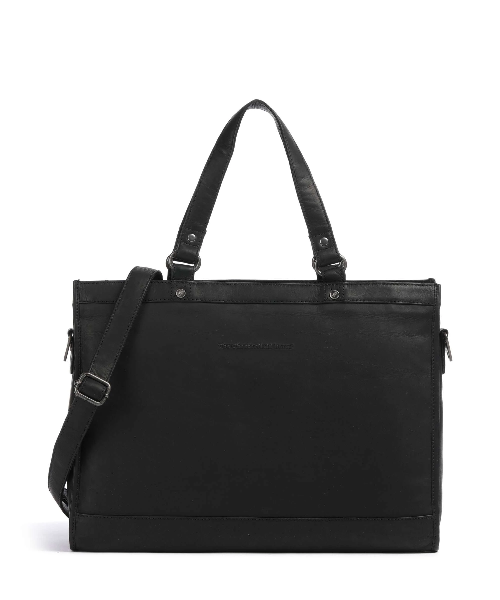 The Chesterfield Brand Cow Wax Pull Up Manly Torba na zakupy black