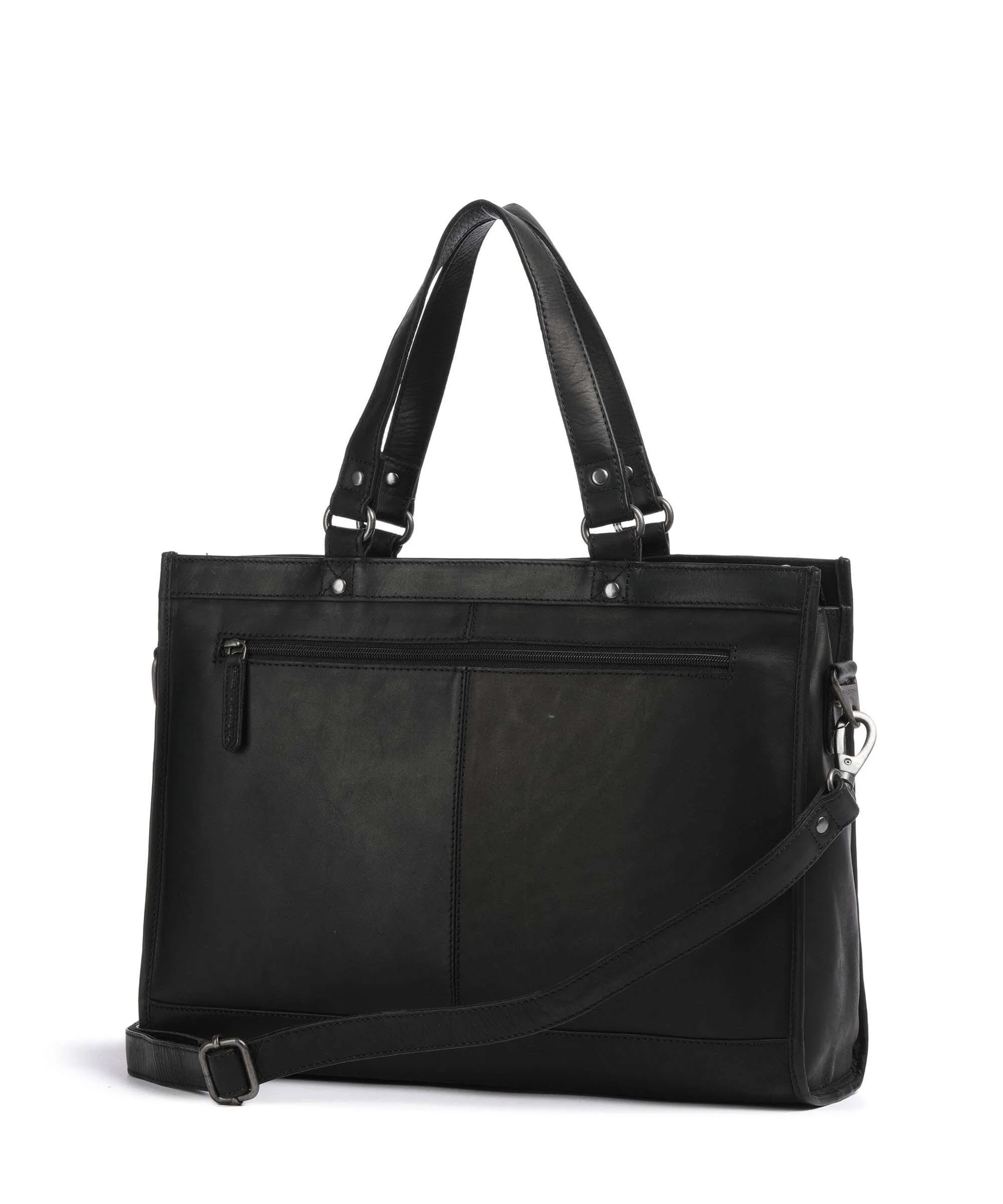 The Chesterfield Brand Cow Wax Pull Up Manly Torba na zakupy black - Image 2