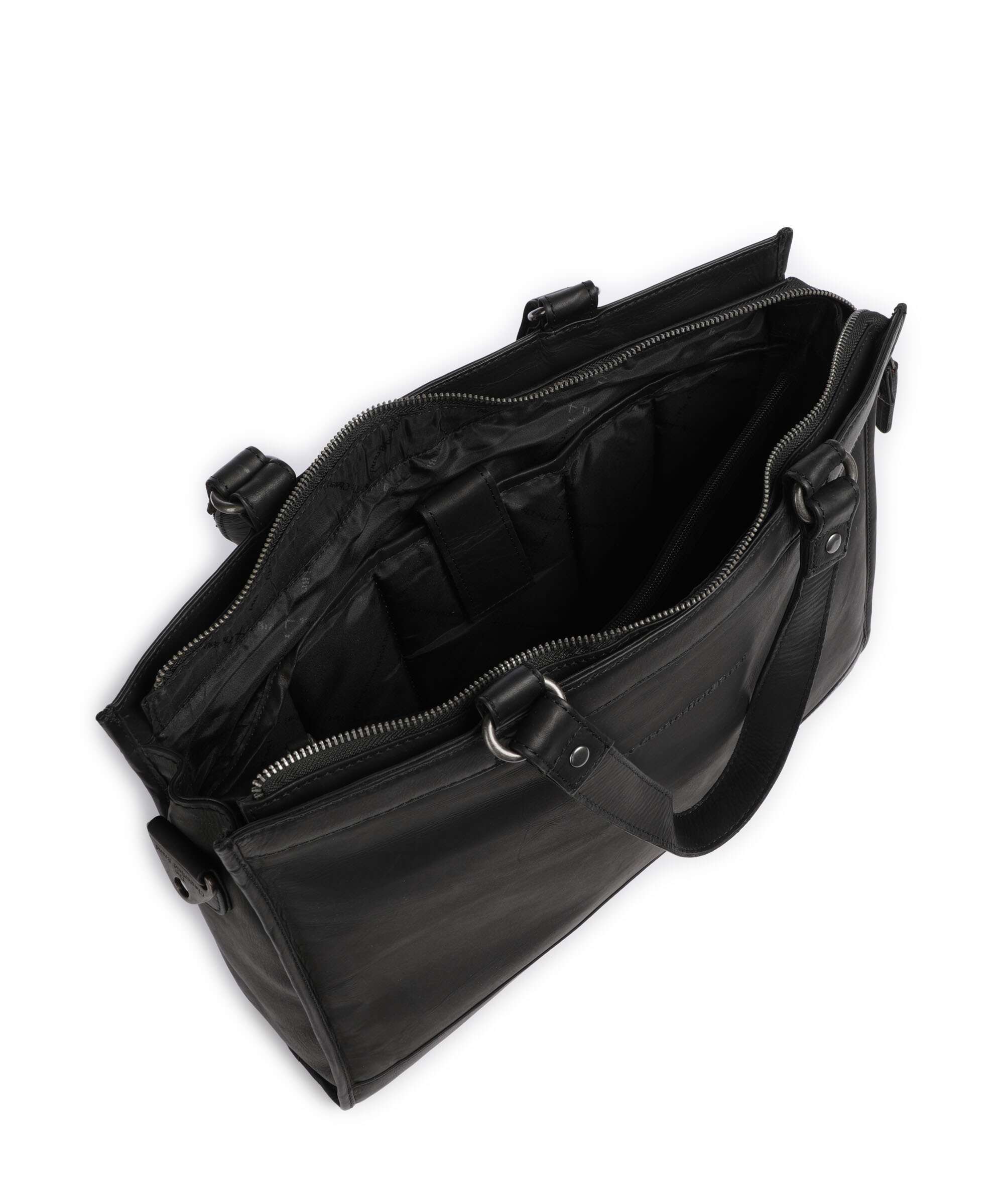 The Chesterfield Brand Cow Wax Pull Up Manly Torba na zakupy black - Image 6