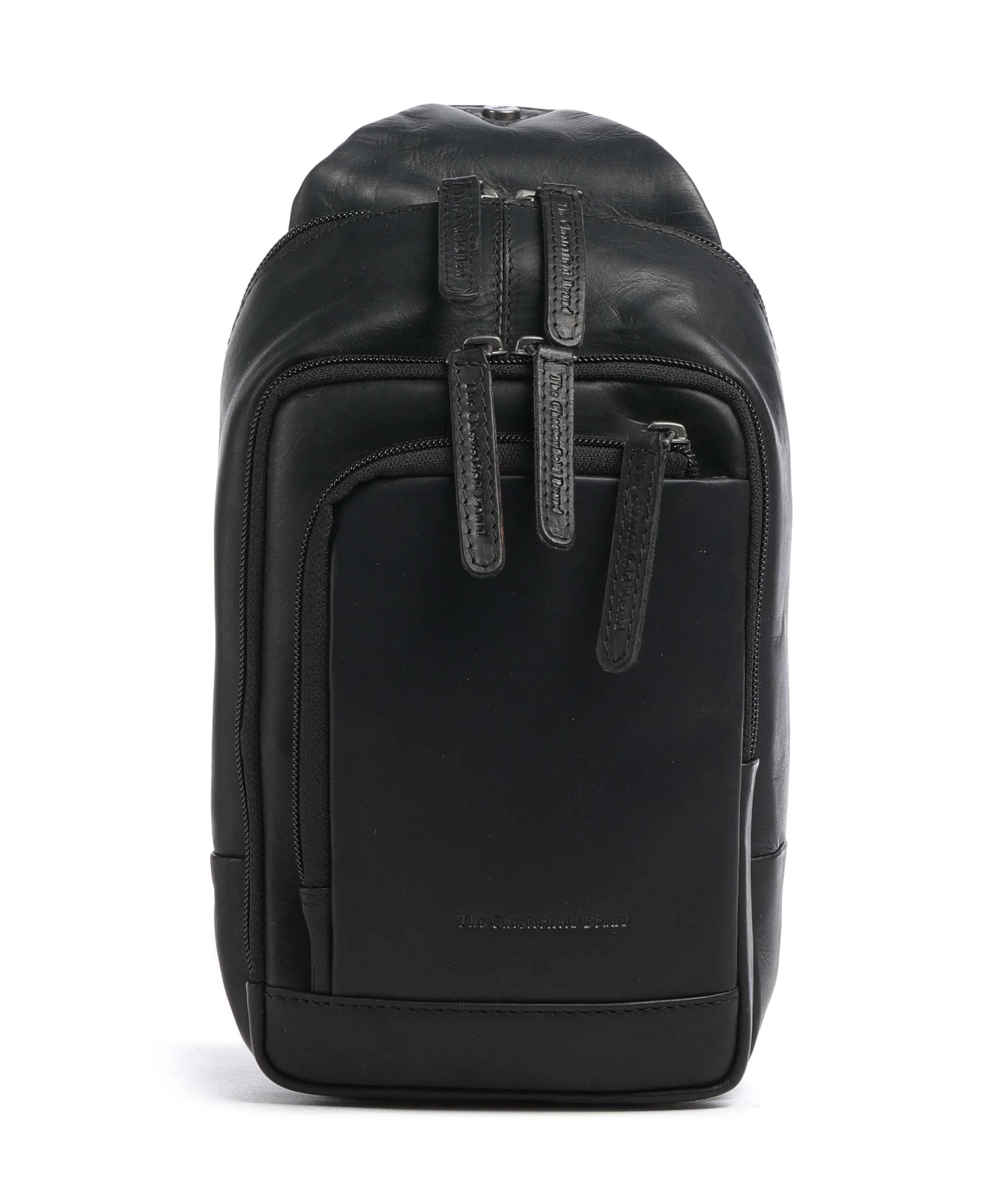 The Chesterfield Brand Cow Wax Pull Up Riga Plecak na jedno ramię black