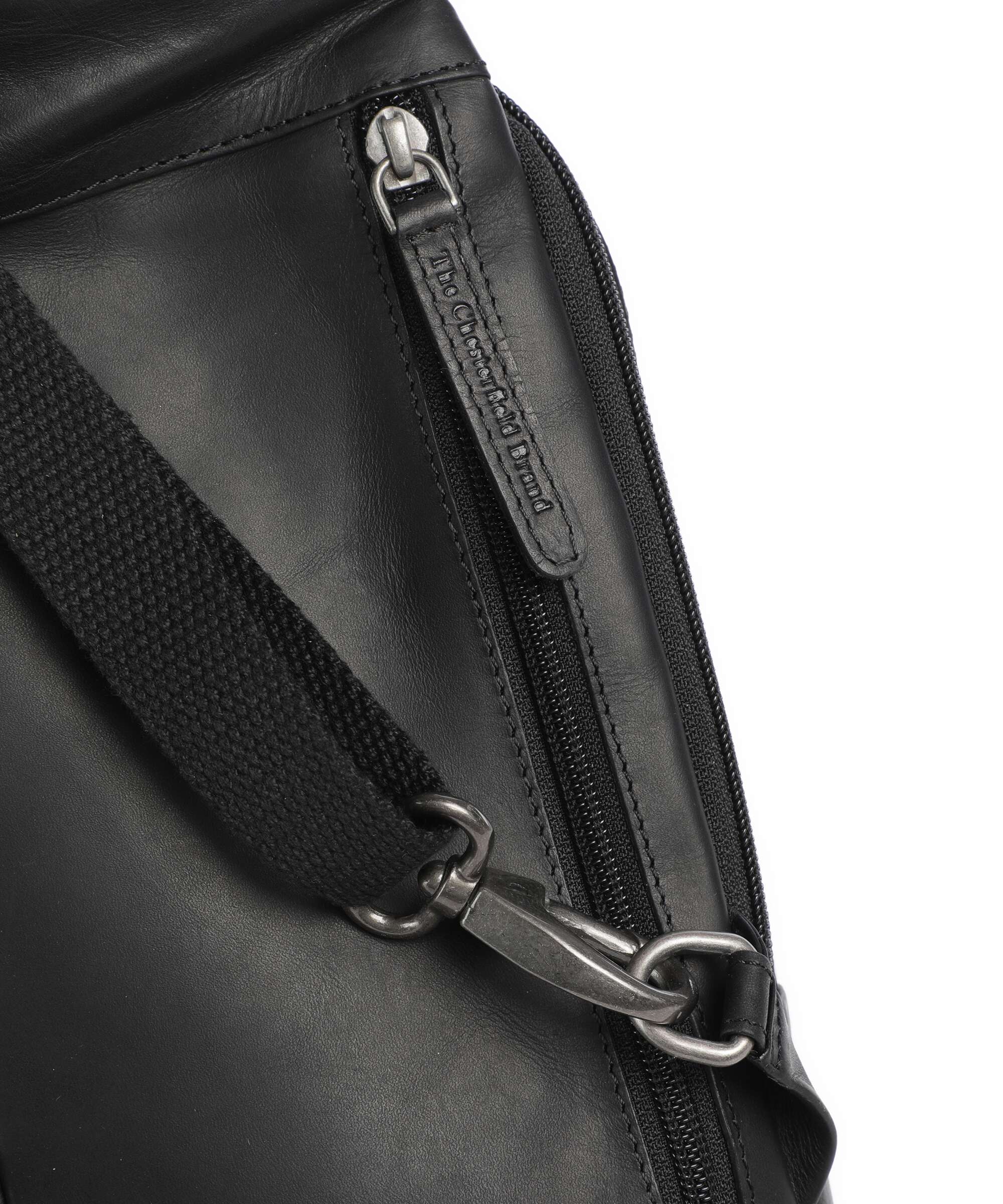 The Chesterfield Brand Cow Wax Pull Up Riga Plecak na jedno ramię black - Image 5