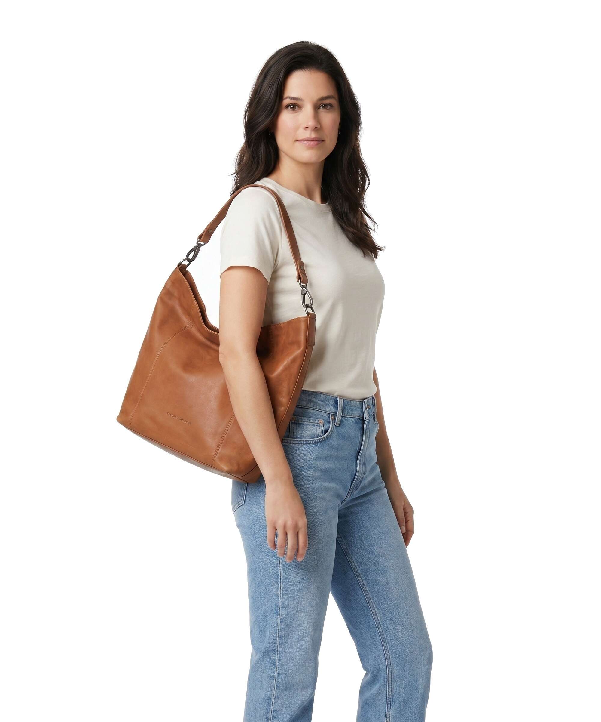 The Chesterfield Brand Cow Wax Pull Up Zira Torebka worek cognac - Image 3