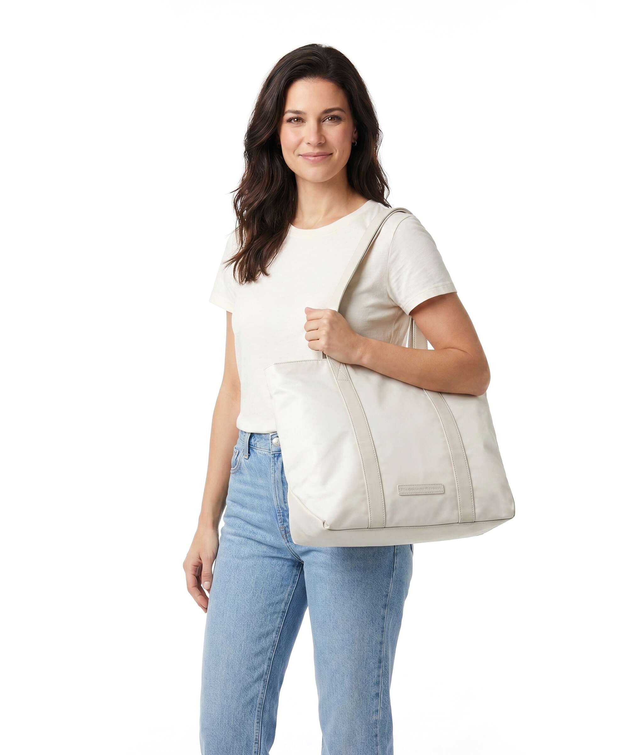 The Chesterfield Brand Nylon Wax Pull Up Otta Torba na zakupy off white - Image 3