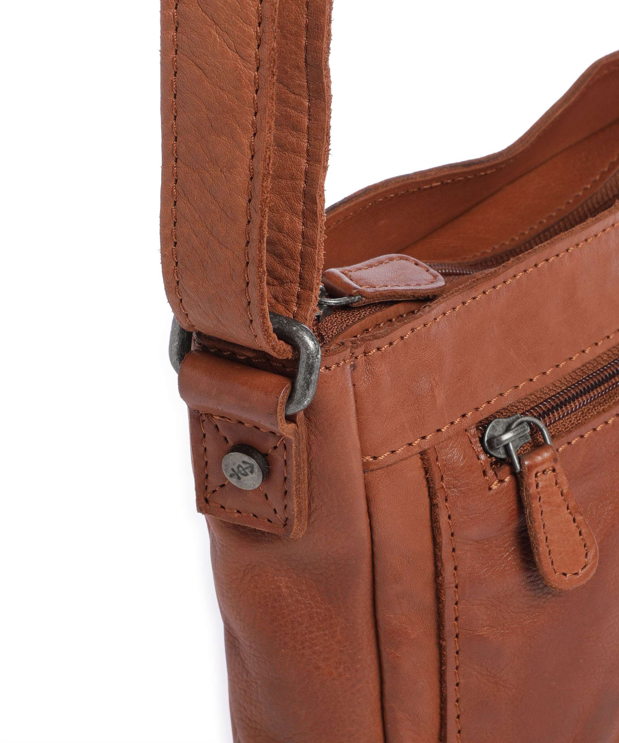 The Chesterfield Brand Washed Waxed Cow Aston Torba przez ramię cognac - Image 4