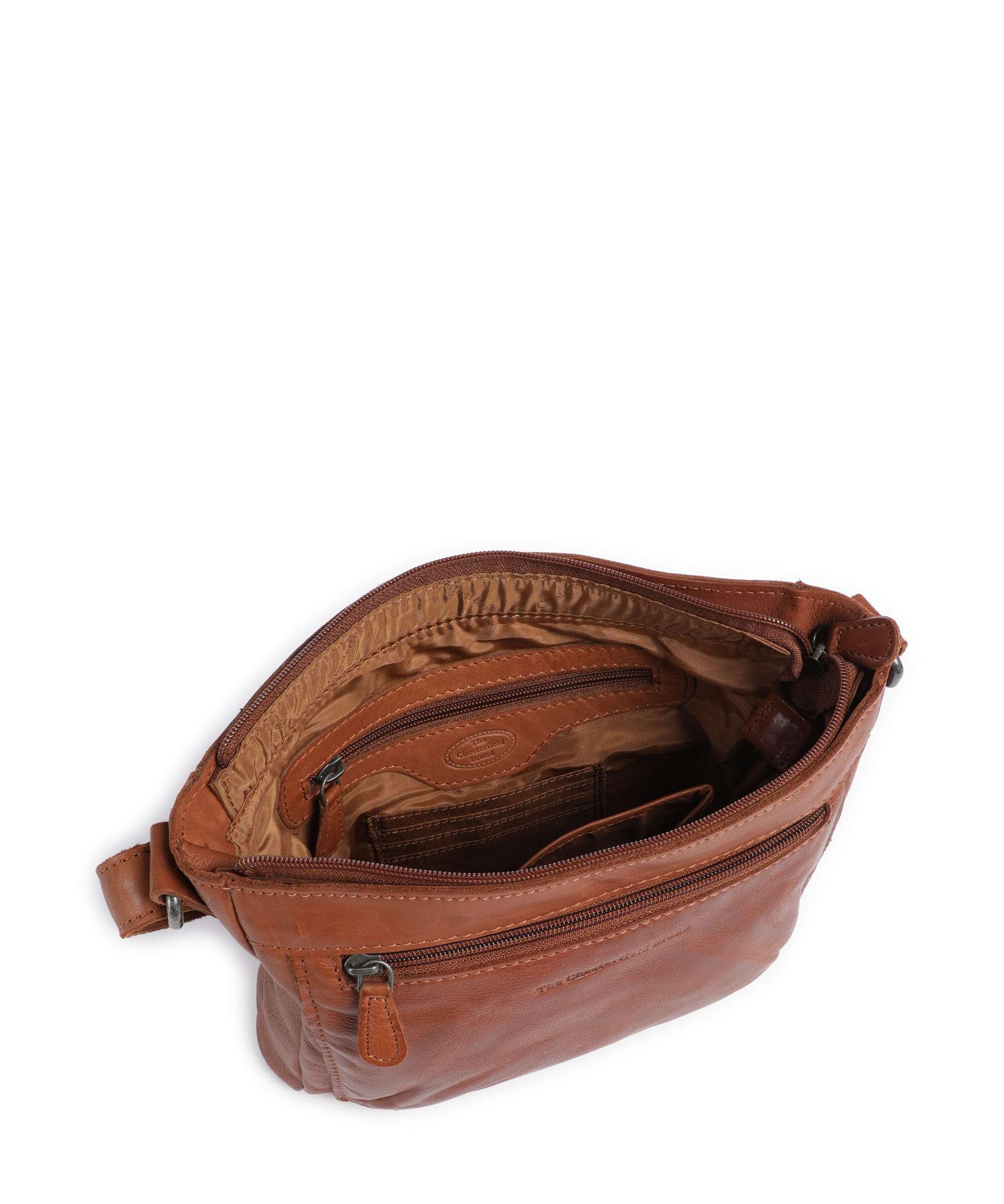 The Chesterfield Brand Washed Waxed Cow Aston Torba przez ramię cognac - Image 6