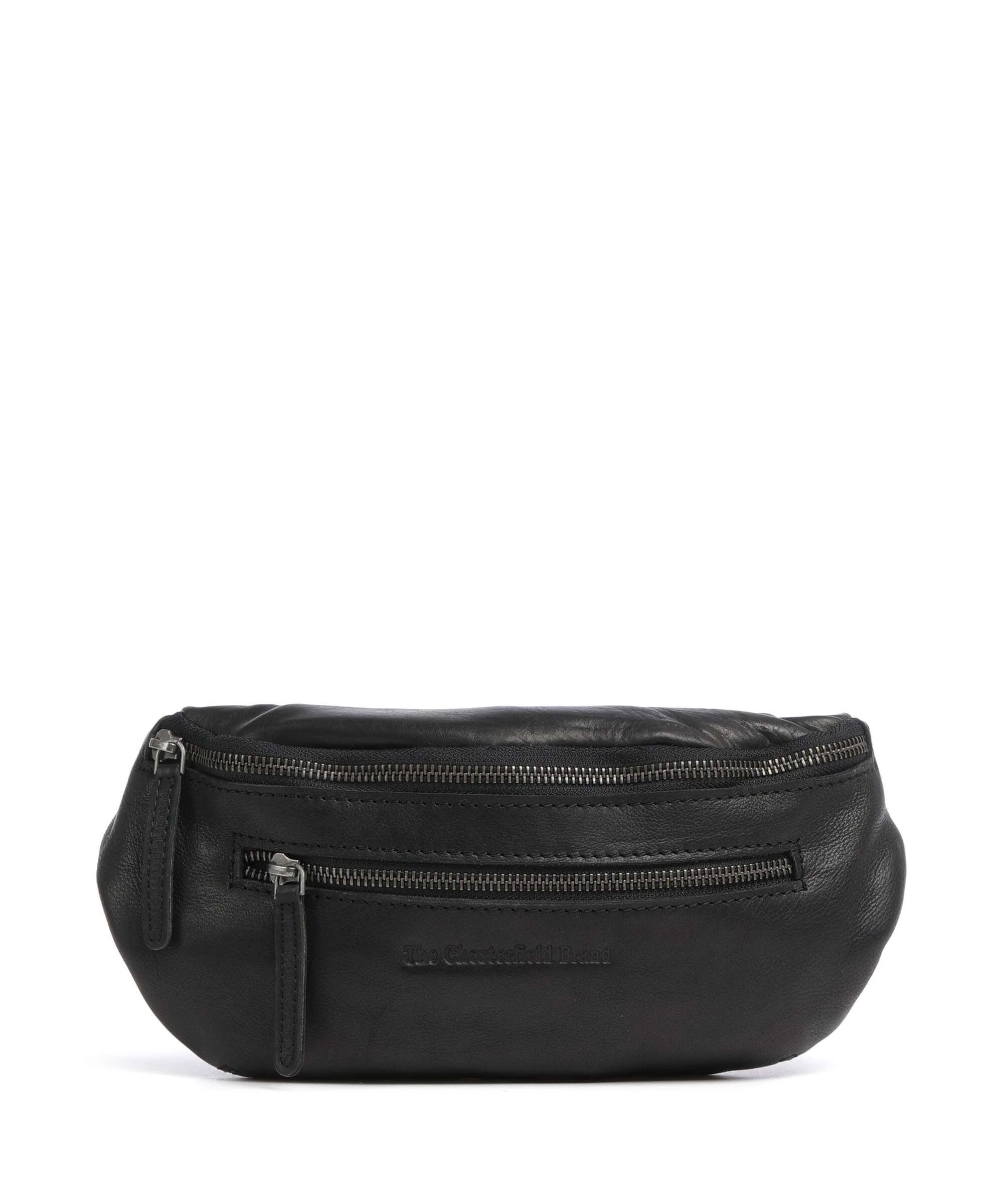 The Chesterfield Brand Washed Waxed Cow Severo Saszetka nerka black