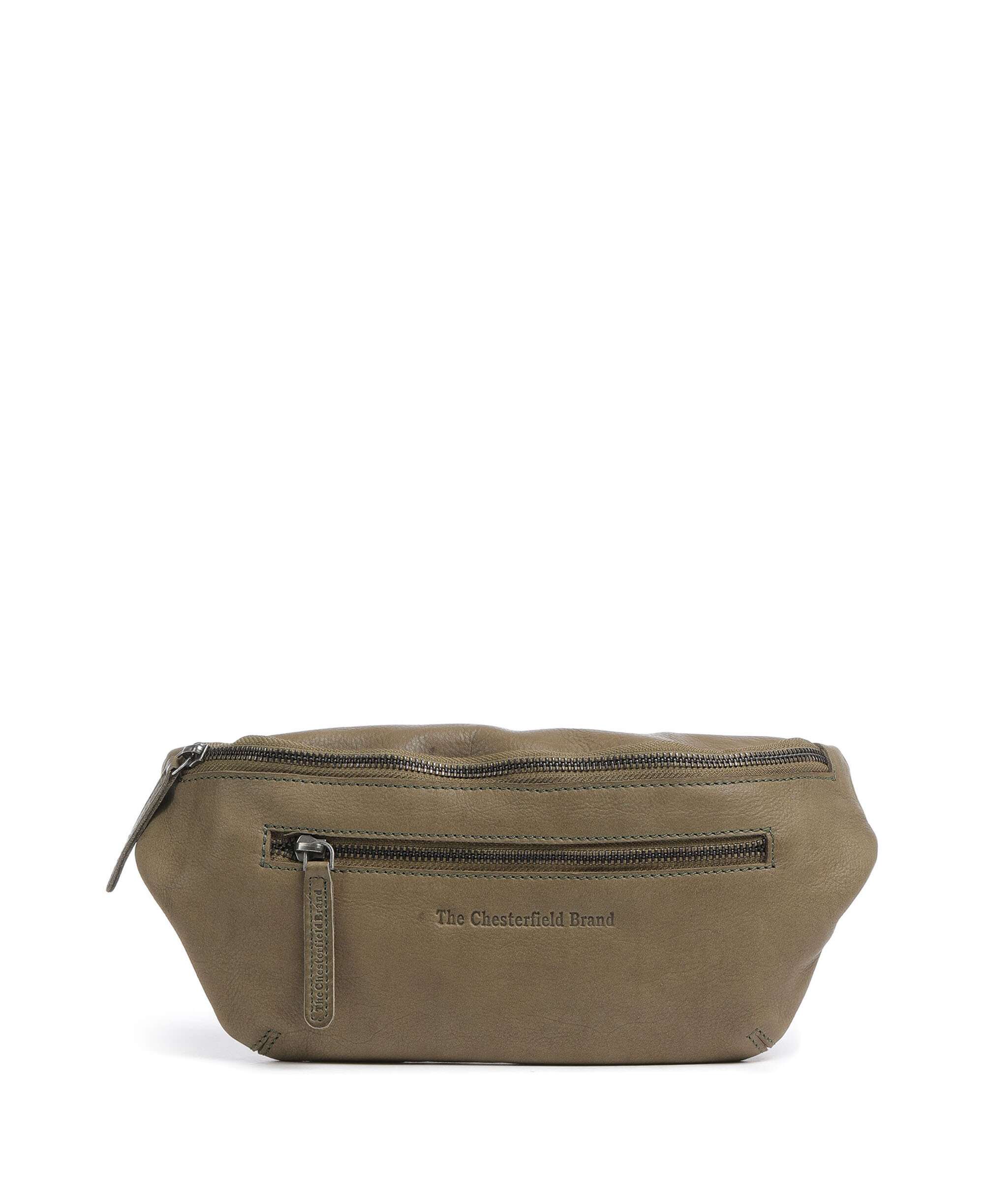 The Chesterfield Brand Washed Waxed Cow Severo Saszetka nerka olive green