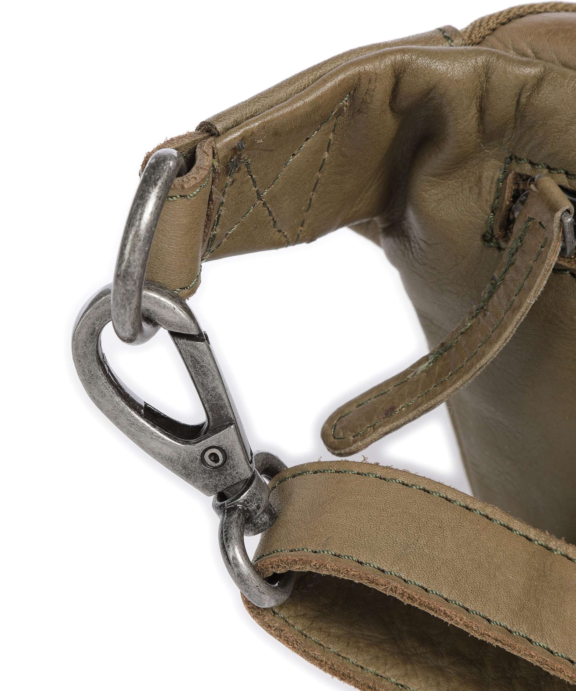 The Chesterfield Brand Washed Waxed Cow Severo Saszetka nerka olive green - Image 5