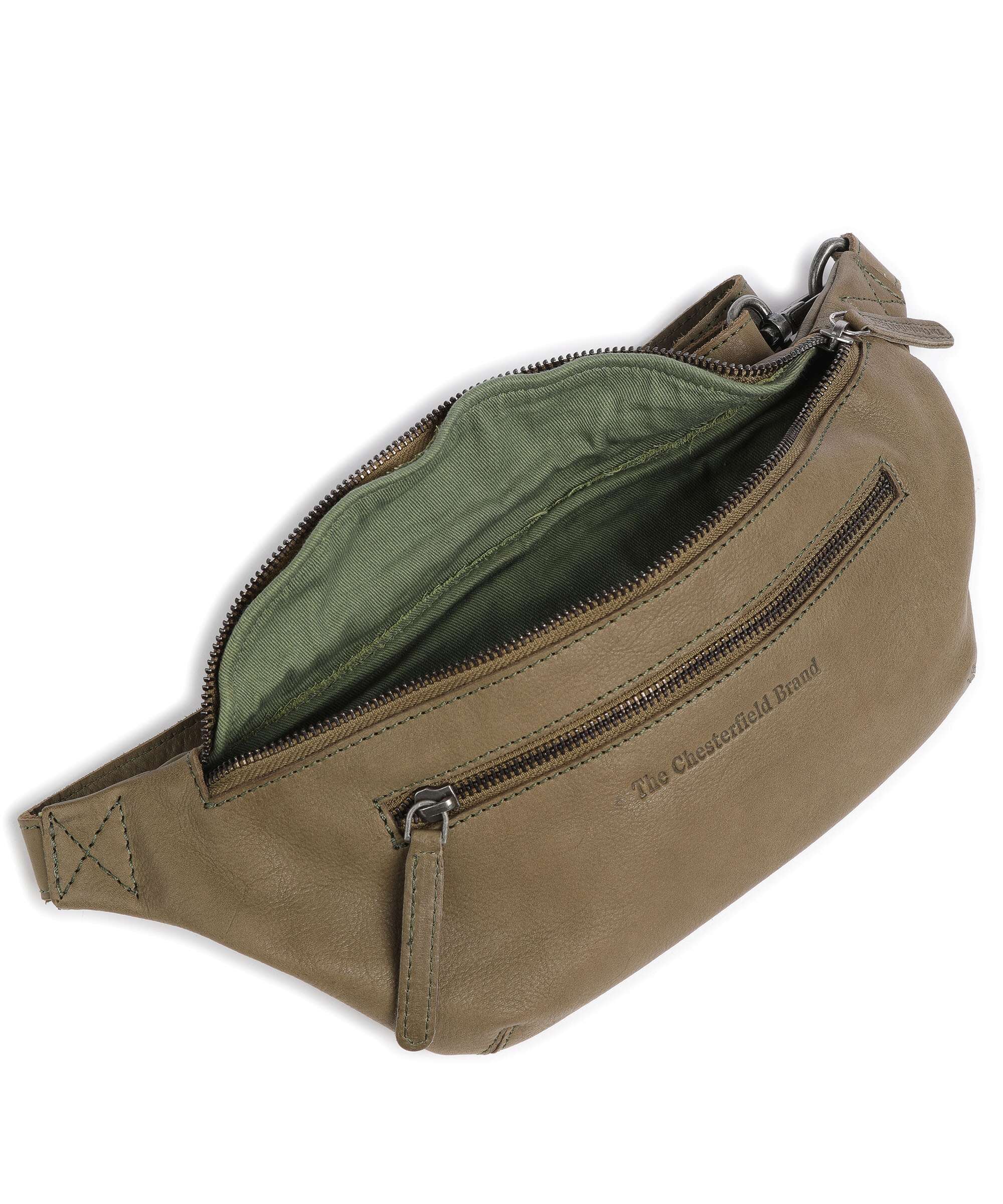 The Chesterfield Brand Washed Waxed Cow Severo Saszetka nerka olive green - Image 6