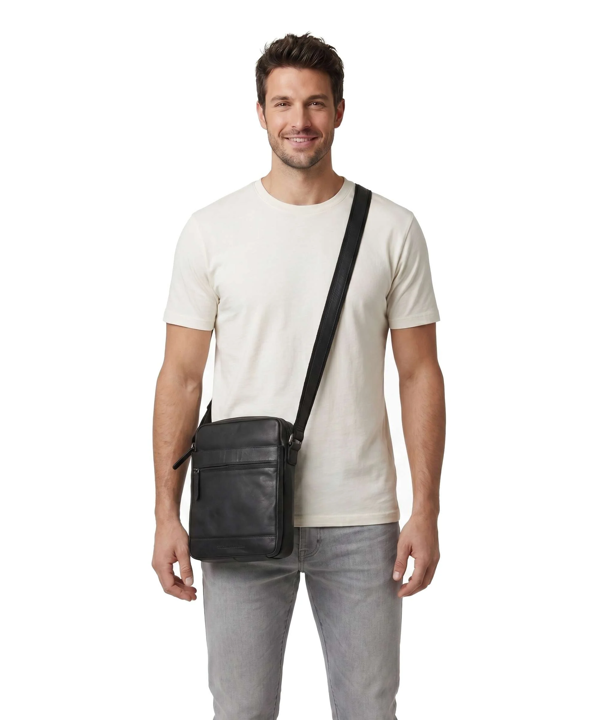 The Chesterfield Brand Wax Pull Up Cow Anzora Torba przez ramię black - Image 3