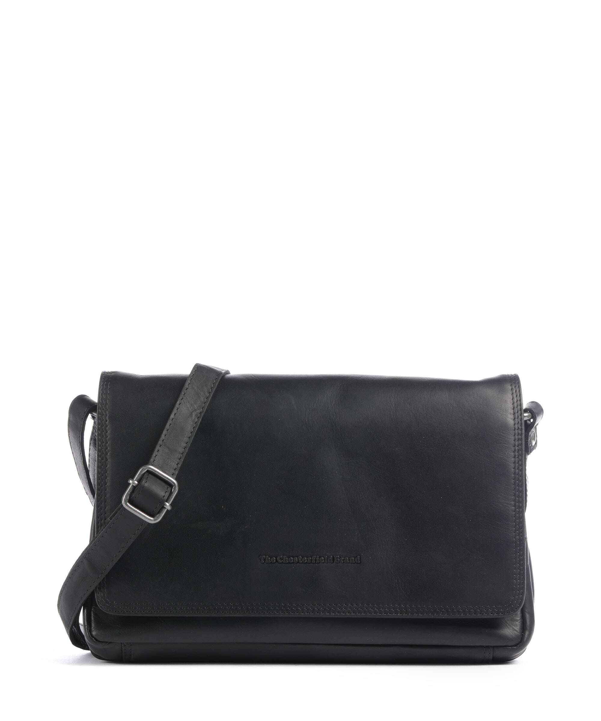 The Chesterfield Brand Wax Pull Up Cow Laverton Torba przez ramię black