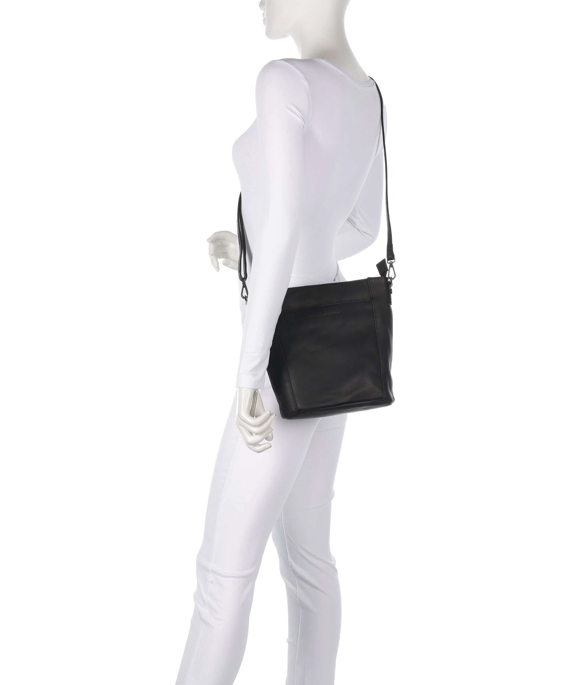 The Chesterfield Brand Wax Pull Up Cow Moore Torebka worek black - Image 3