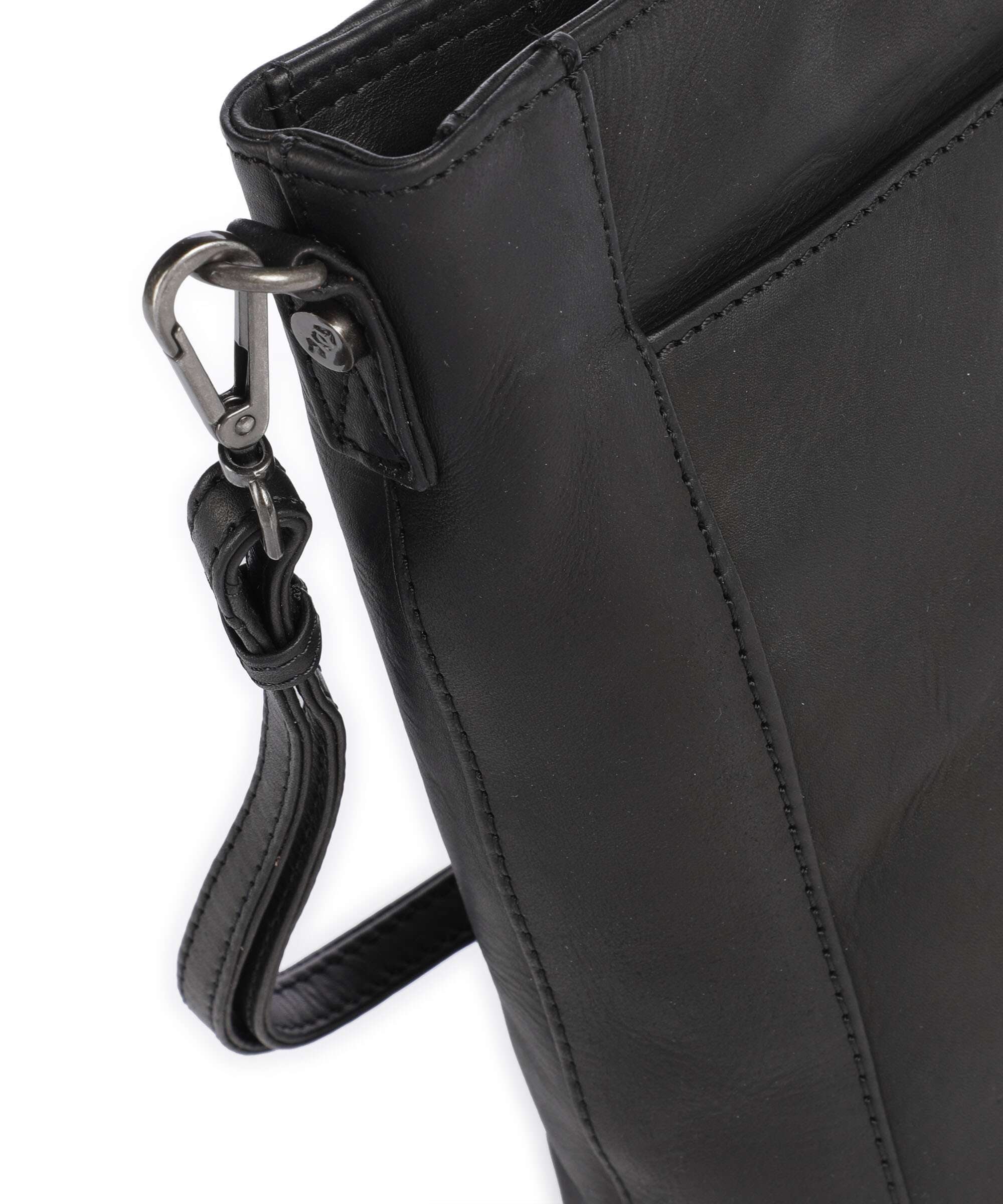The Chesterfield Brand Wax Pull Up Cow Moore Torebka worek black - Image 4