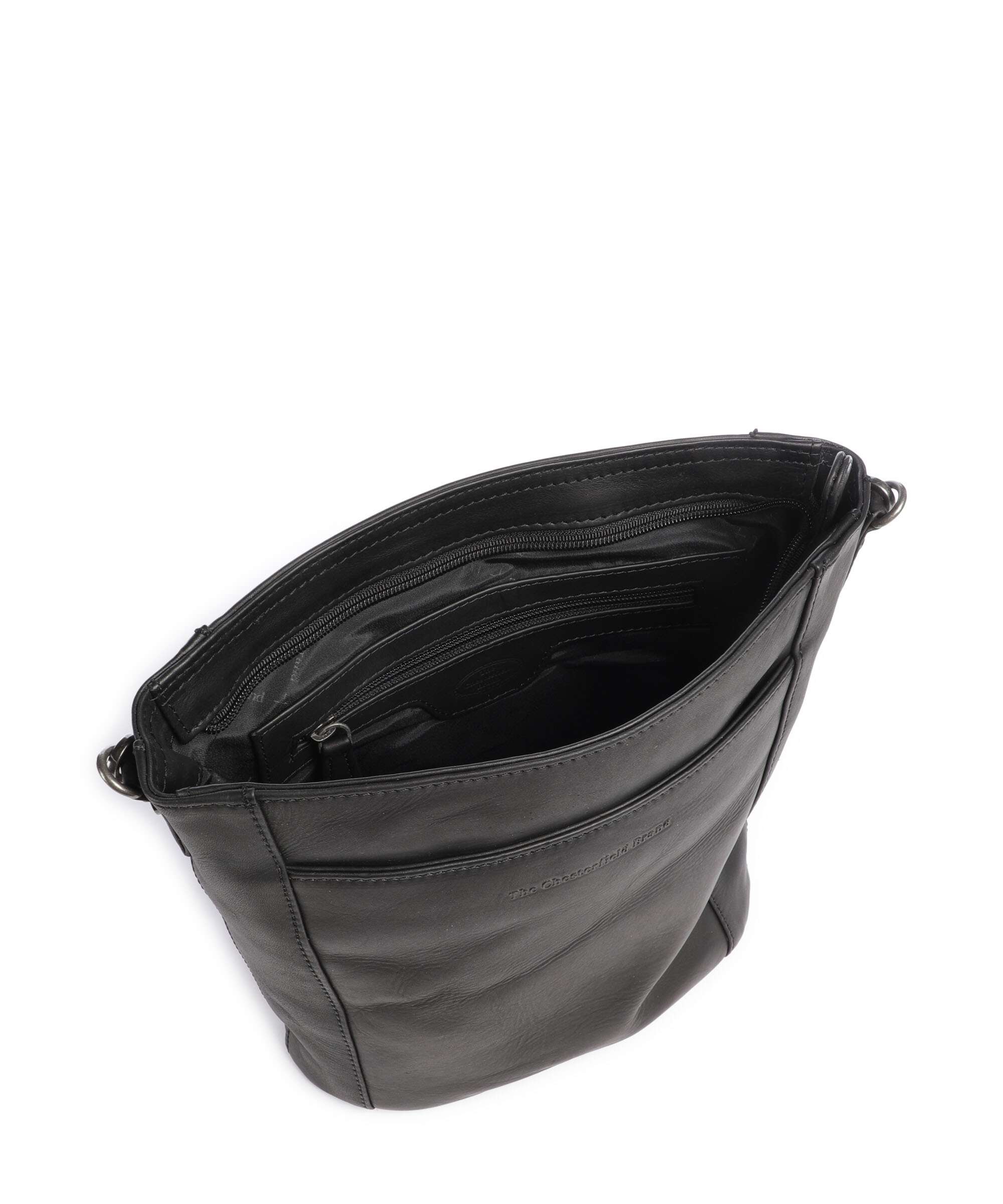 The Chesterfield Brand Wax Pull Up Cow Moore Torebka worek black - Image 6